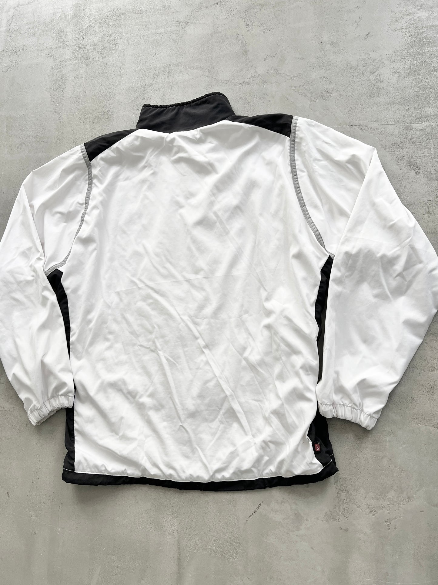 WHITE NIKE TRACK JACKET - 2000S - XL