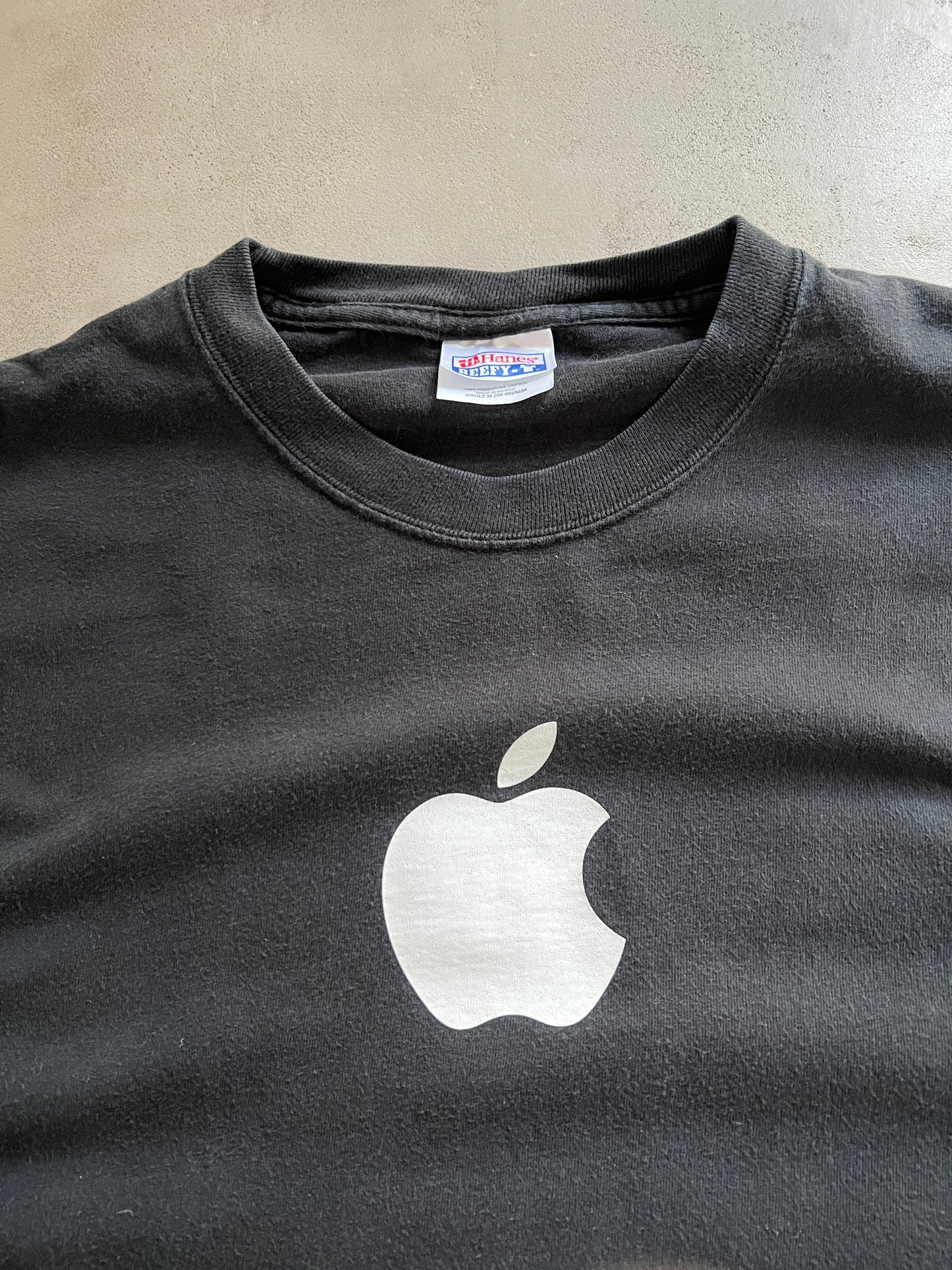 FADED BLACK APPLE PROMO TEE - 2000S - M