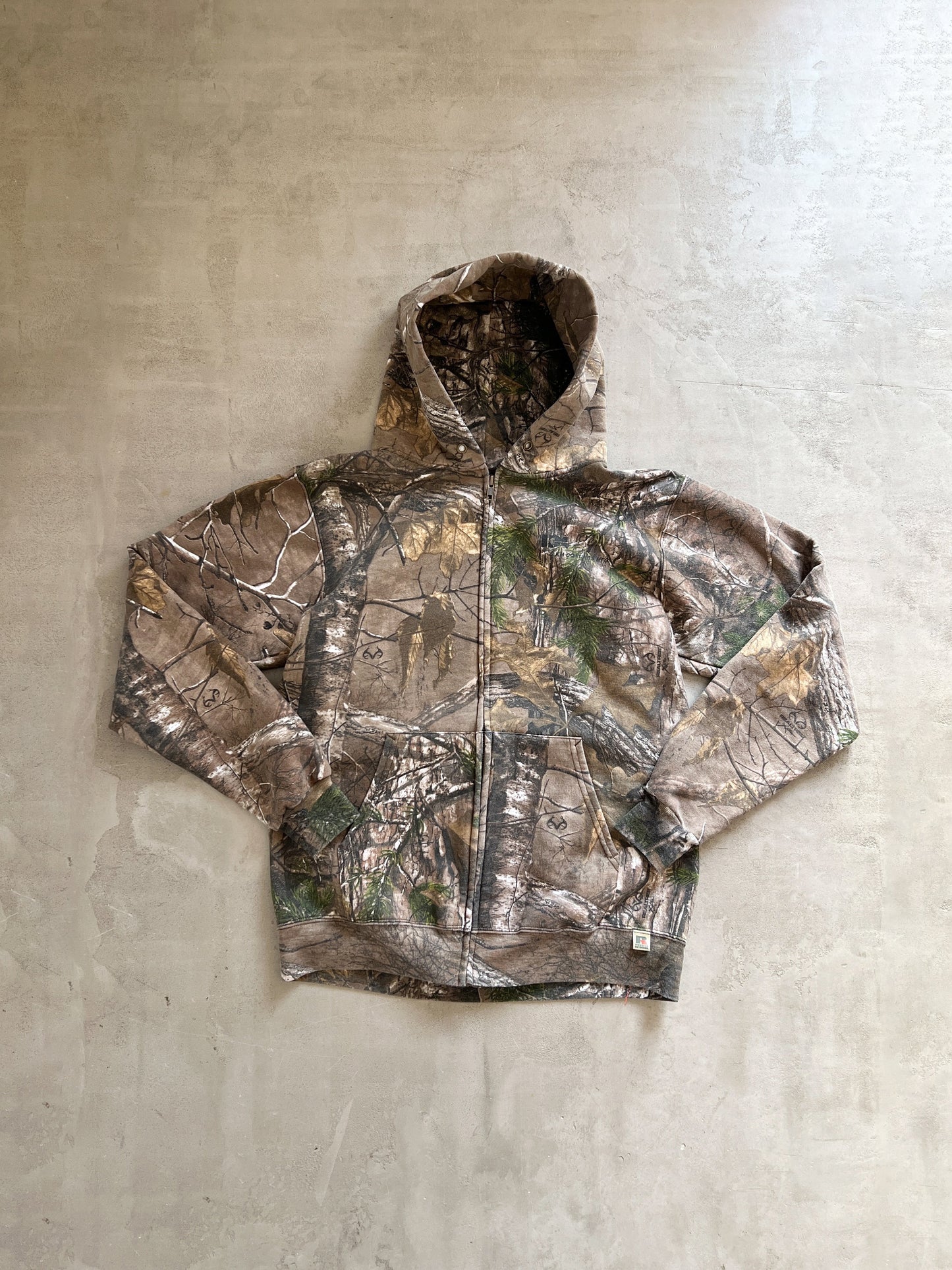 REALTREE RUSSELL ZIP UP HOODIE - 2000S - L