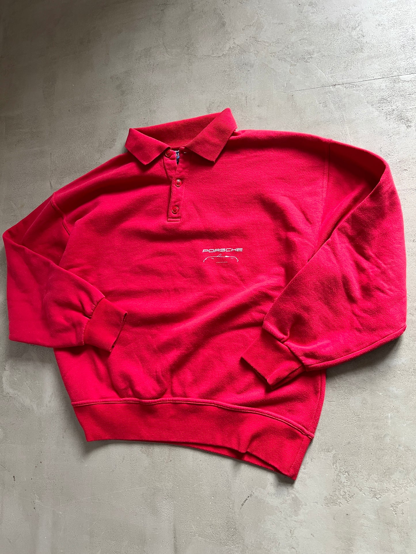 RED PORSCHE SWEATER - 1990S - S