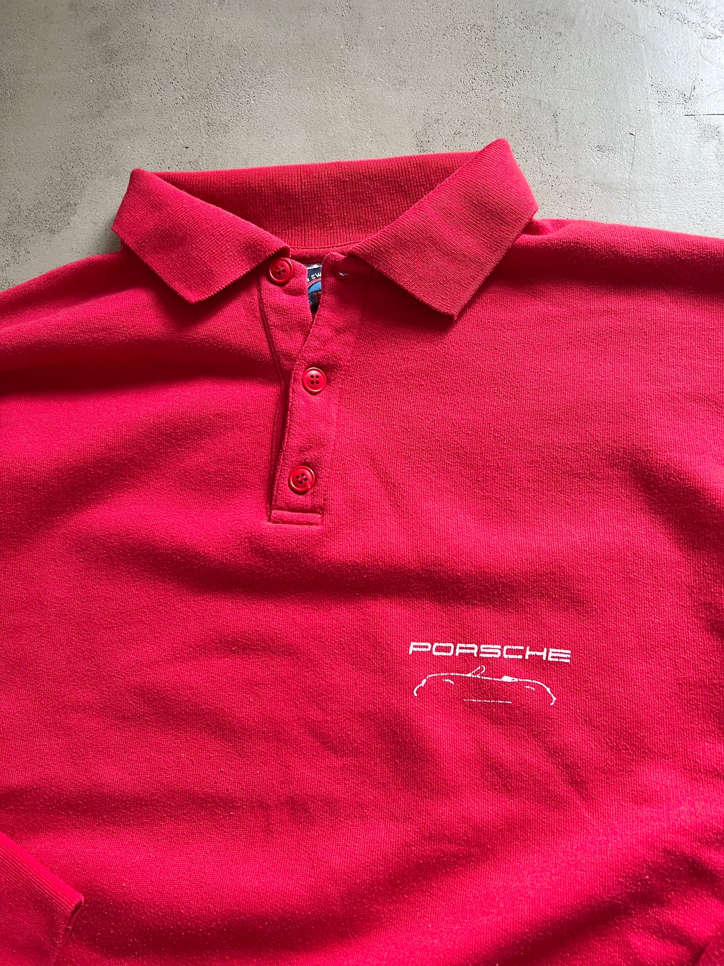 RED PORSCHE SWEATER - 1990S - S