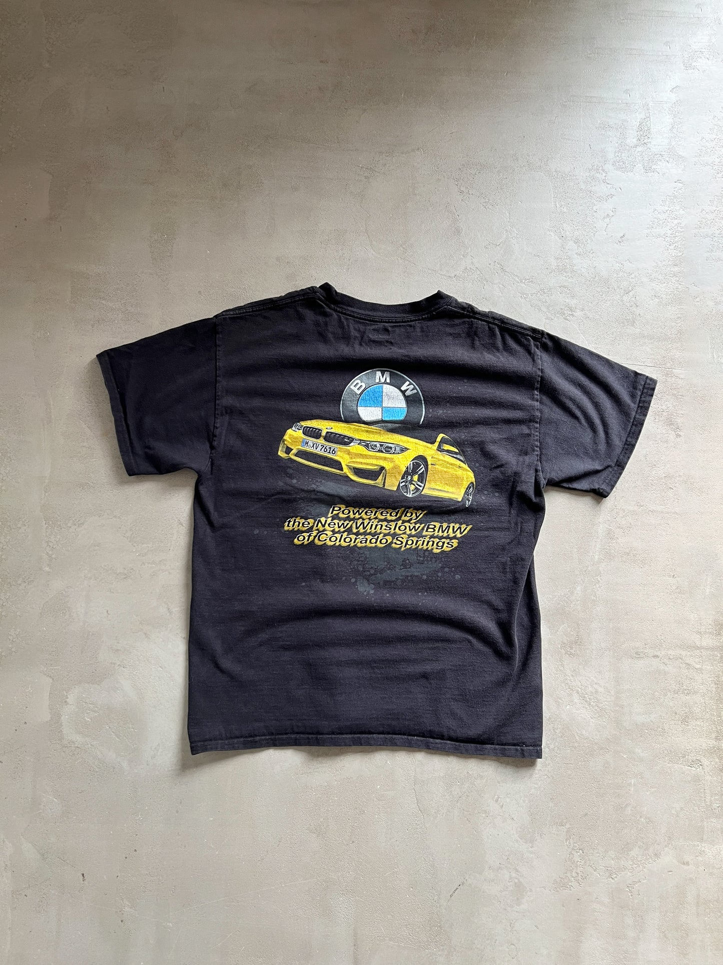 FADED BLACK BMW TEE - 2000S - S