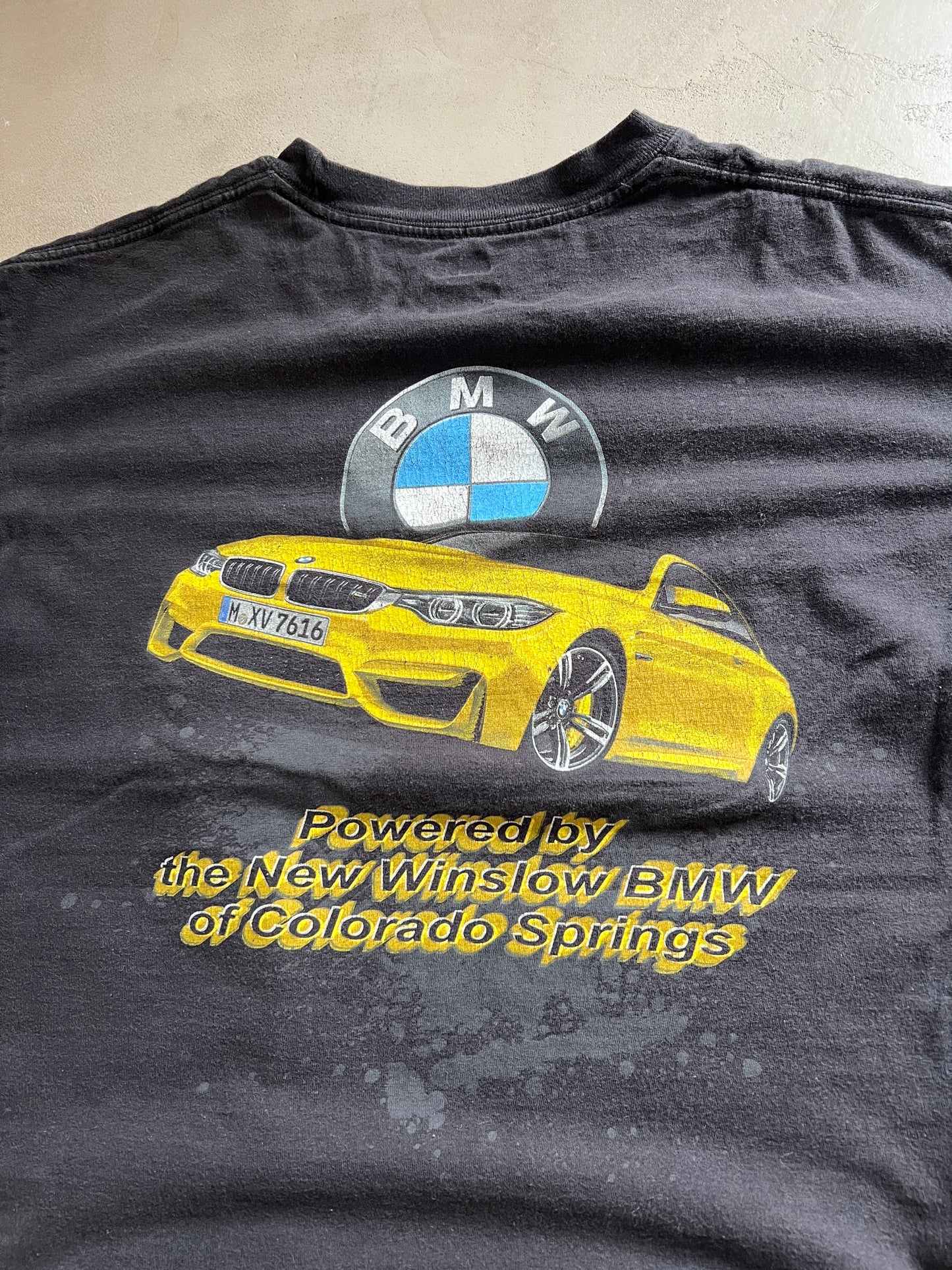 FADED BLACK BMW TEE - 2000S - S
