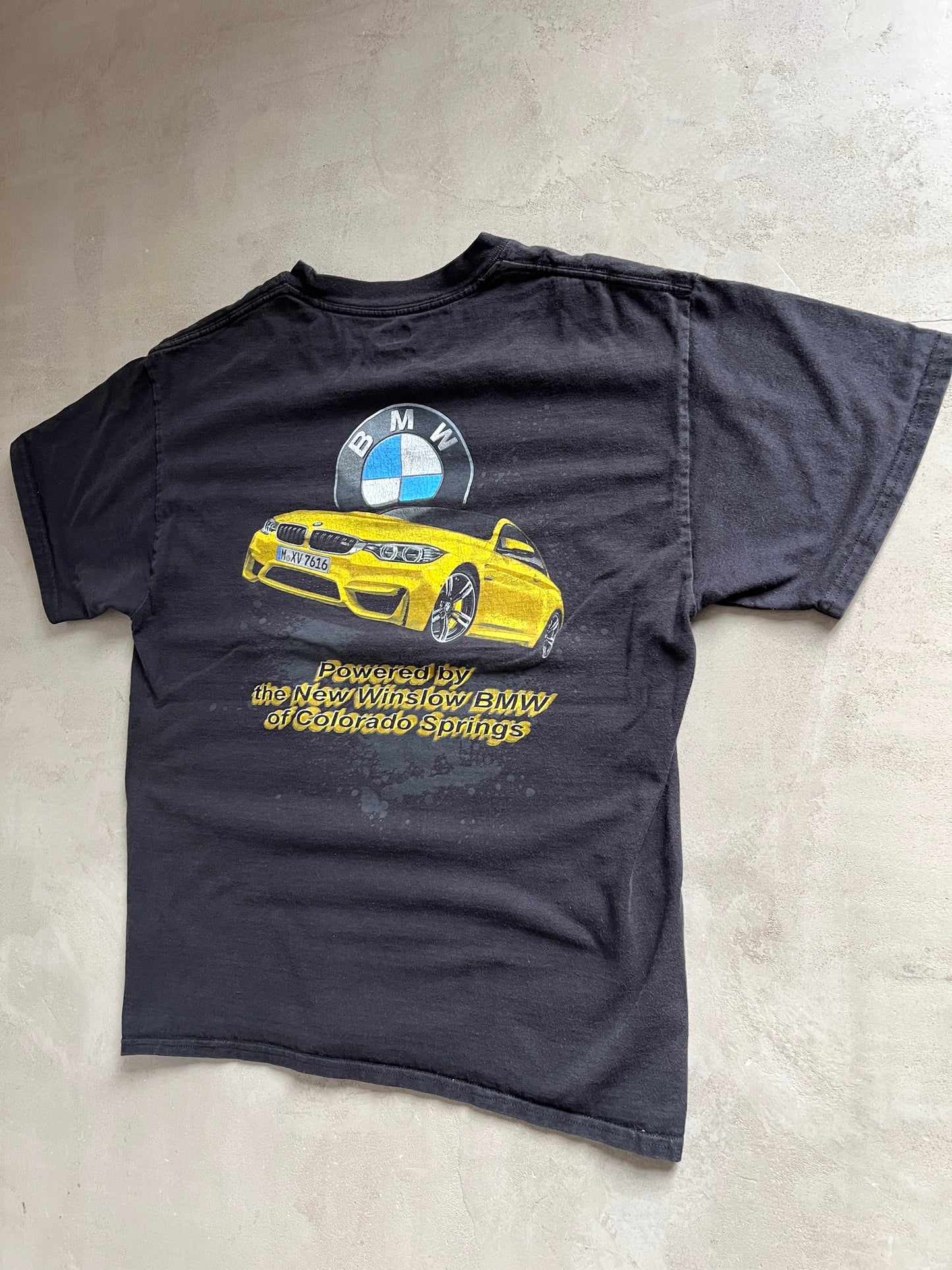FADED BLACK BMW TEE - 2000S - S
