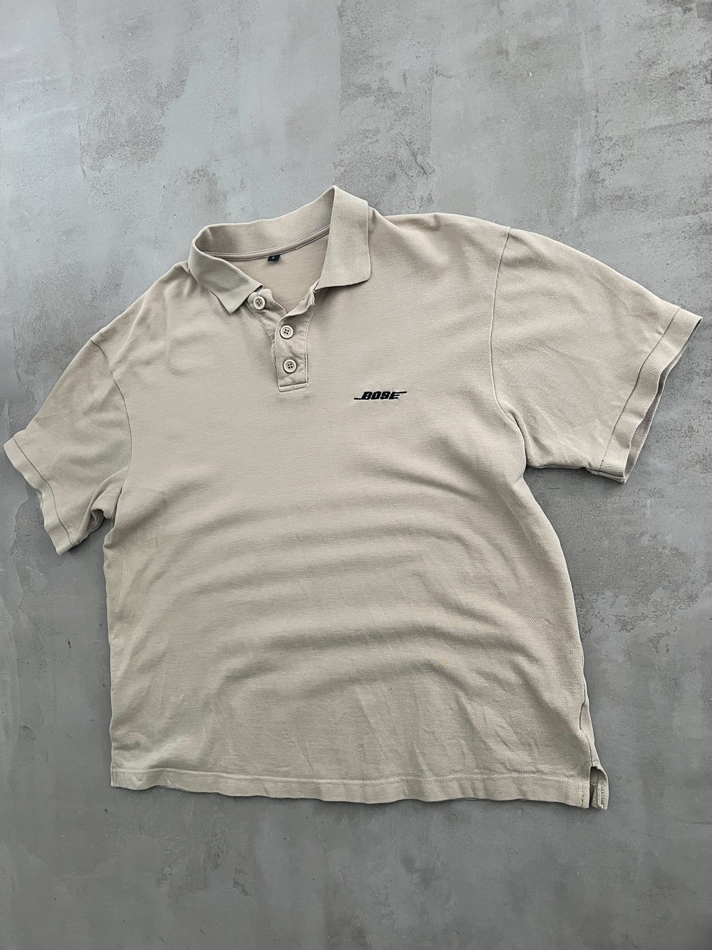 BEIGE BOSE PROMO POLO - 2000S - M