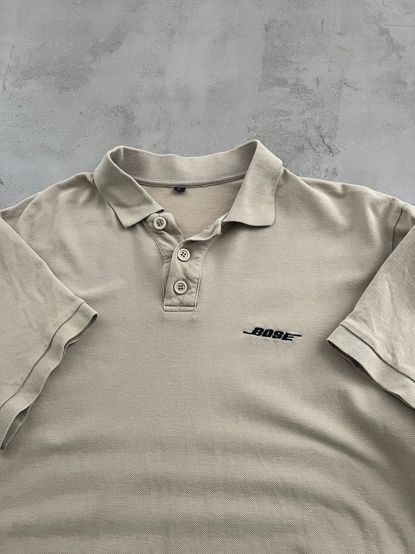 BEIGE BOSE PROMO POLO - 2000S - M