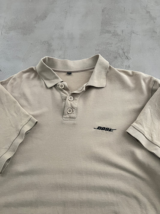 BEIGE BOSE PROMO POLO - 2000S - M