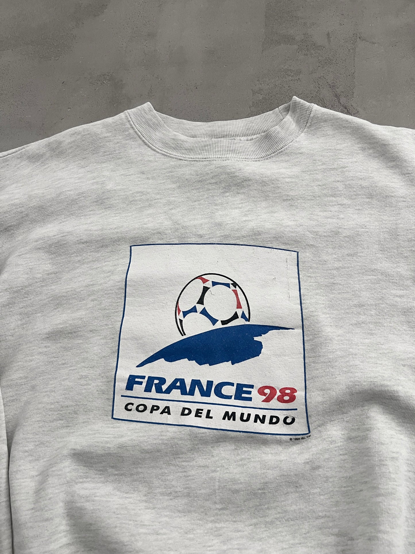 GREY FRANCE WORLD CUP SWEATER - 1998 - S