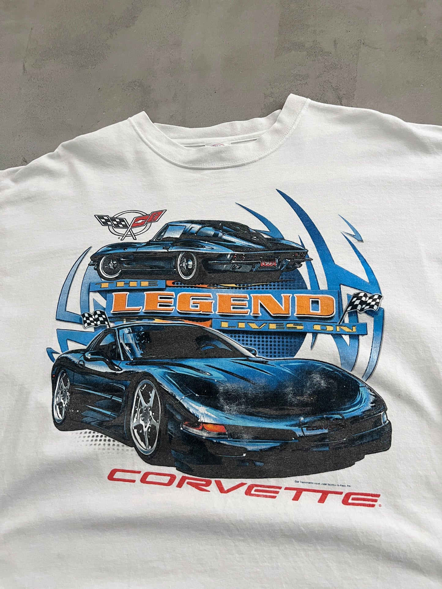 WHITE CORVETTE TEE - 2000S - L