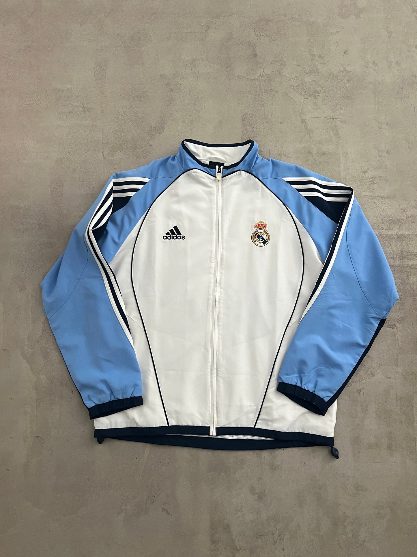 WHITE REAL MADRID JACKET - 2000S - XL/L
