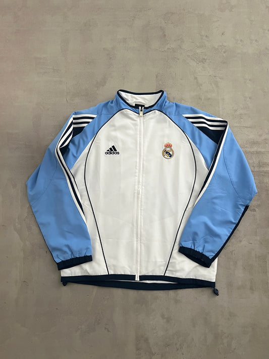 WHITE REAL MADRID JACKET - 2000S - XL/L
