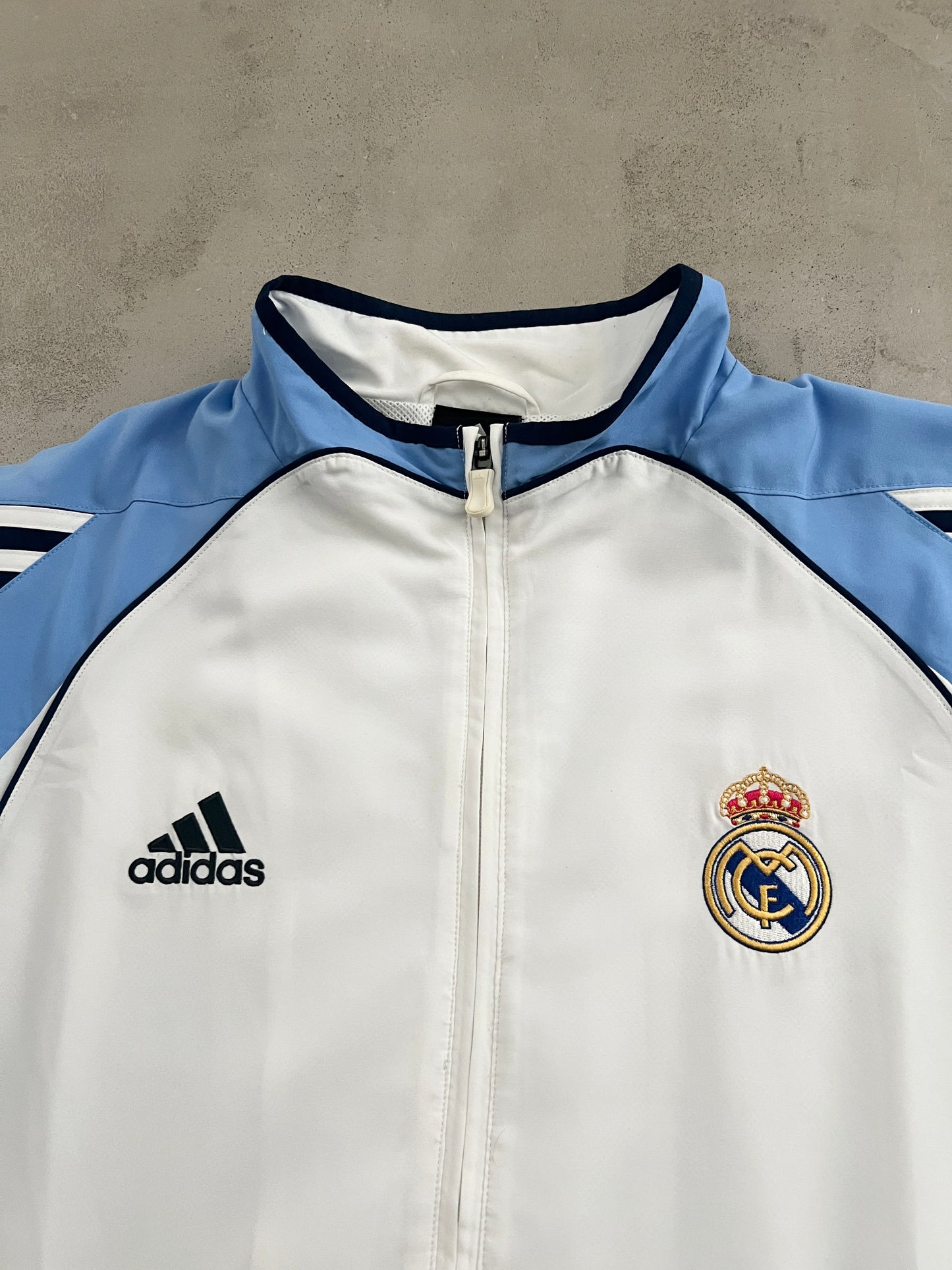 WHITE REAL MADRID JACKET - 2000S - XL/L