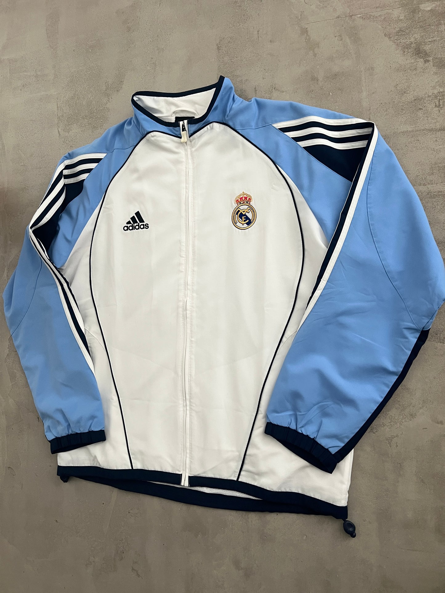 WHITE REAL MADRID JACKET - 2000S - XL/L