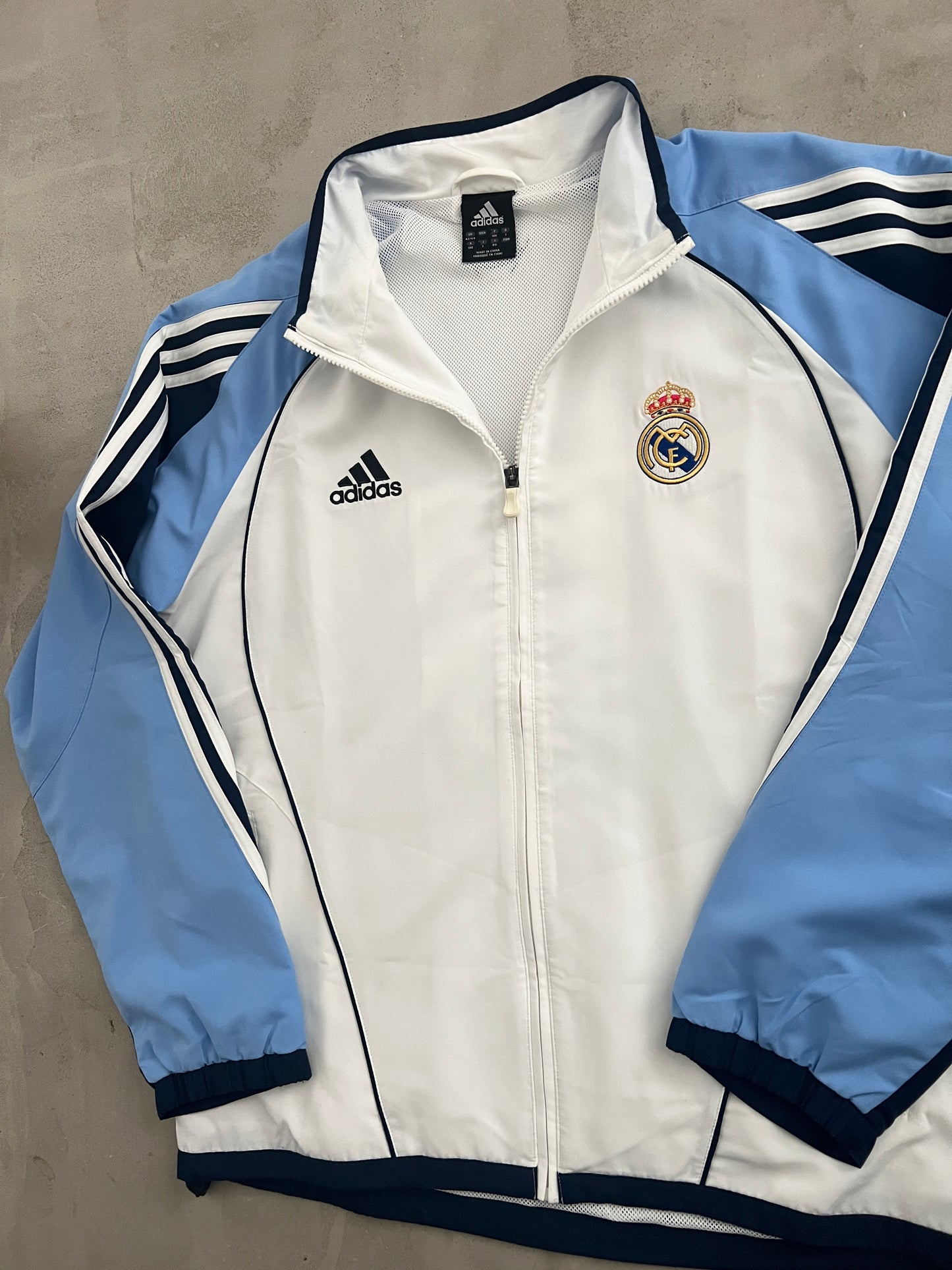 WHITE REAL MADRID JACKET - 2000S - XL/L