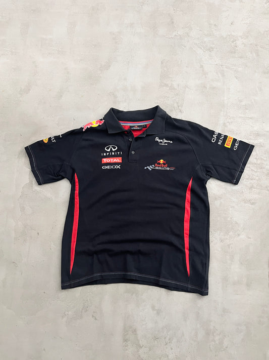 BLACK RED BULL RACING POLO - 2000S - M