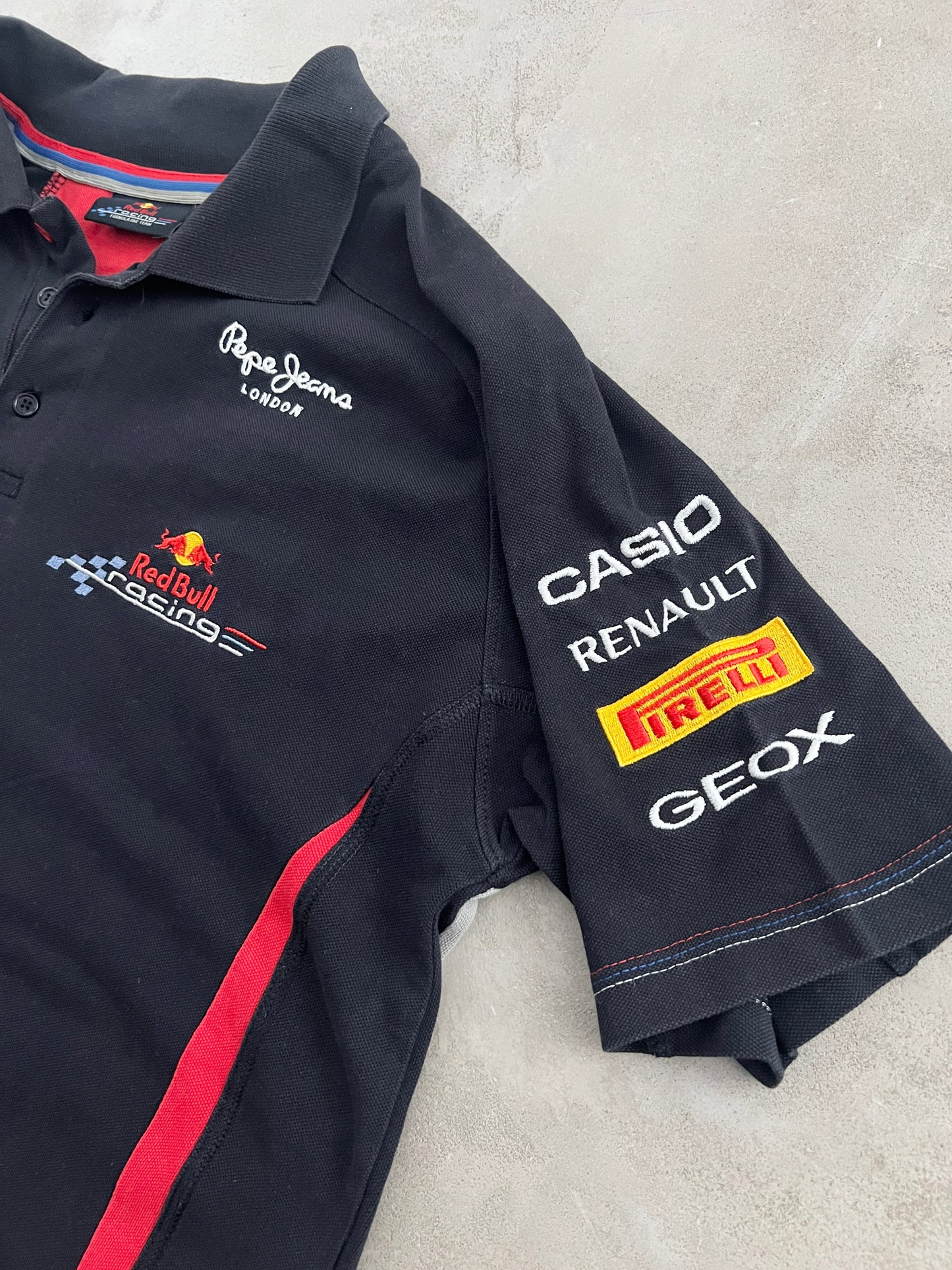 BLACK RED BULL RACING POLO - 2000S - M