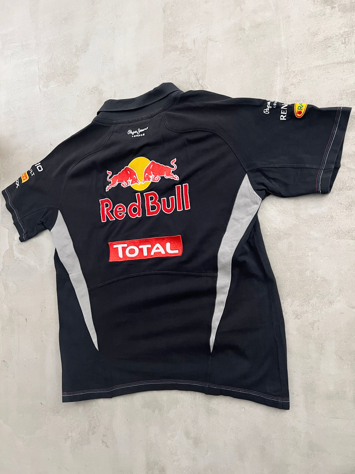 BLACK RED BULL RACING POLO - 2000S - M