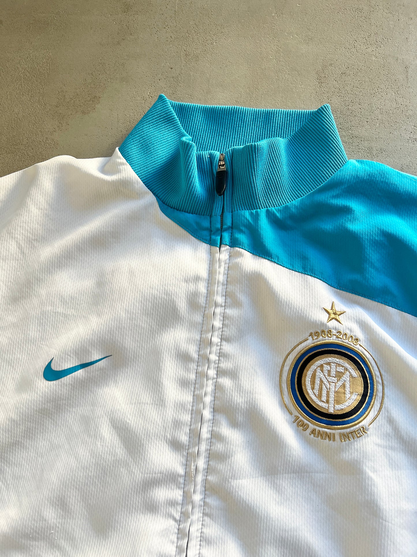WHITE/BABY BLUE INTER MILAN TRACK JACKET - 2000S - L