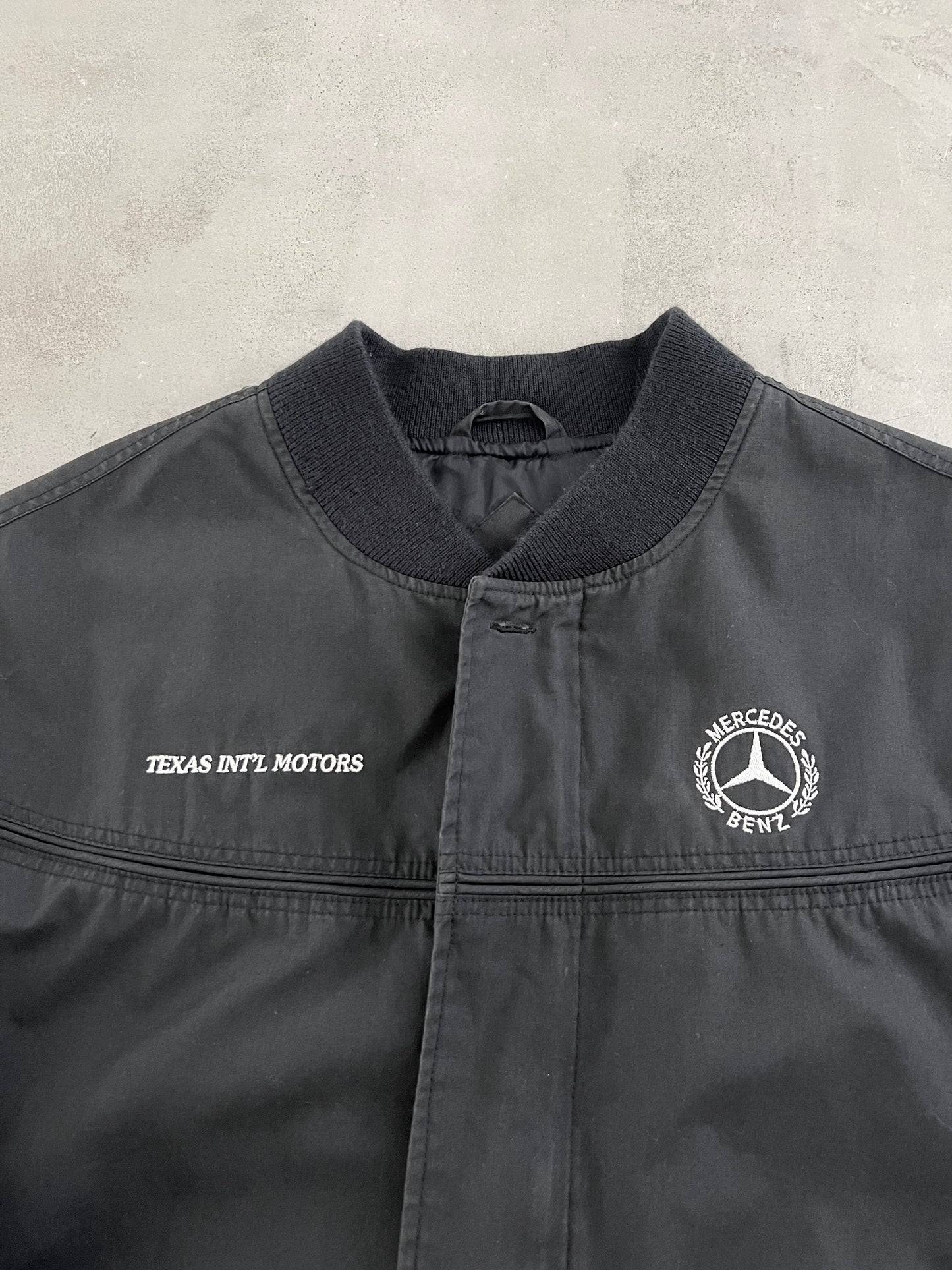 BLACK MERCEDES BENZ JACKET - 1990S - M