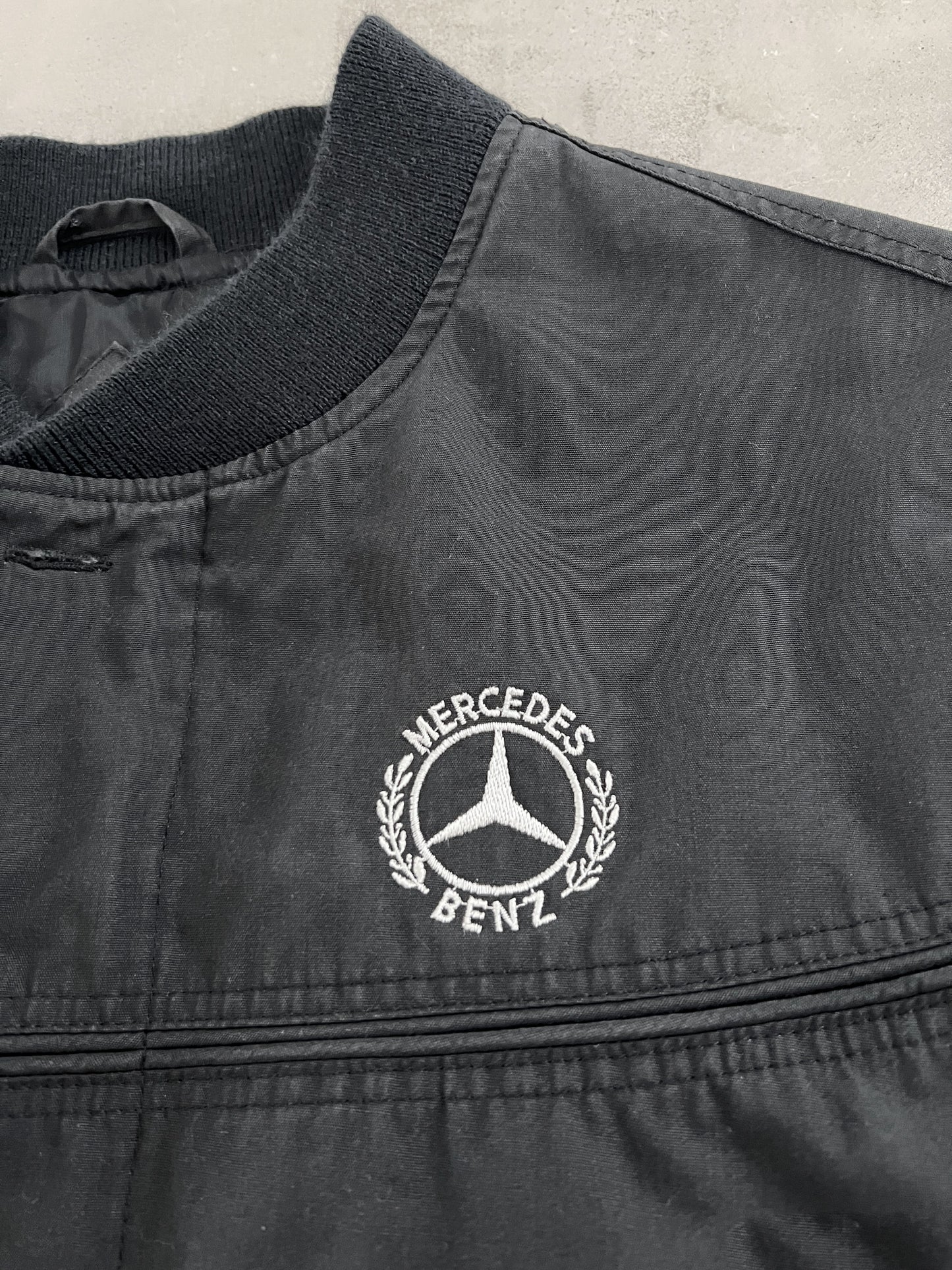 BLACK MERCEDES BENZ JACKET - 1990S - M