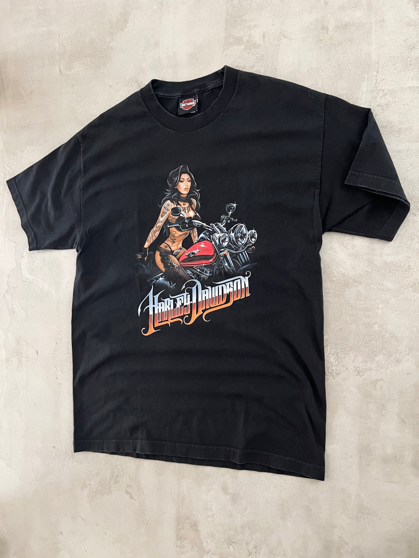BLACK HARLEY DAVIDSON TEE - 2000S - XL