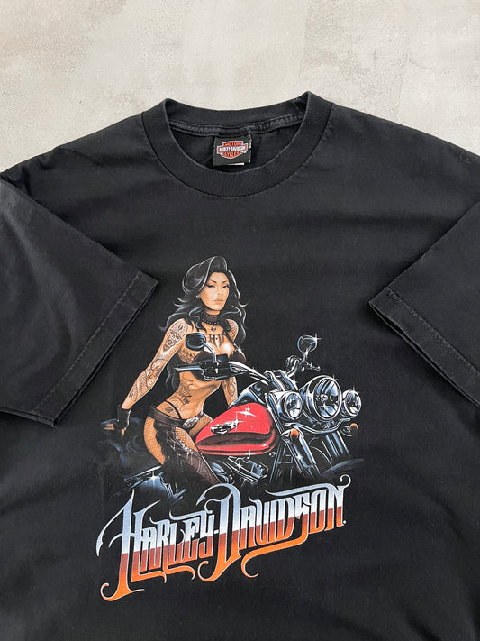 BLACK HARLEY DAVIDSON TEE - 2000S - XL