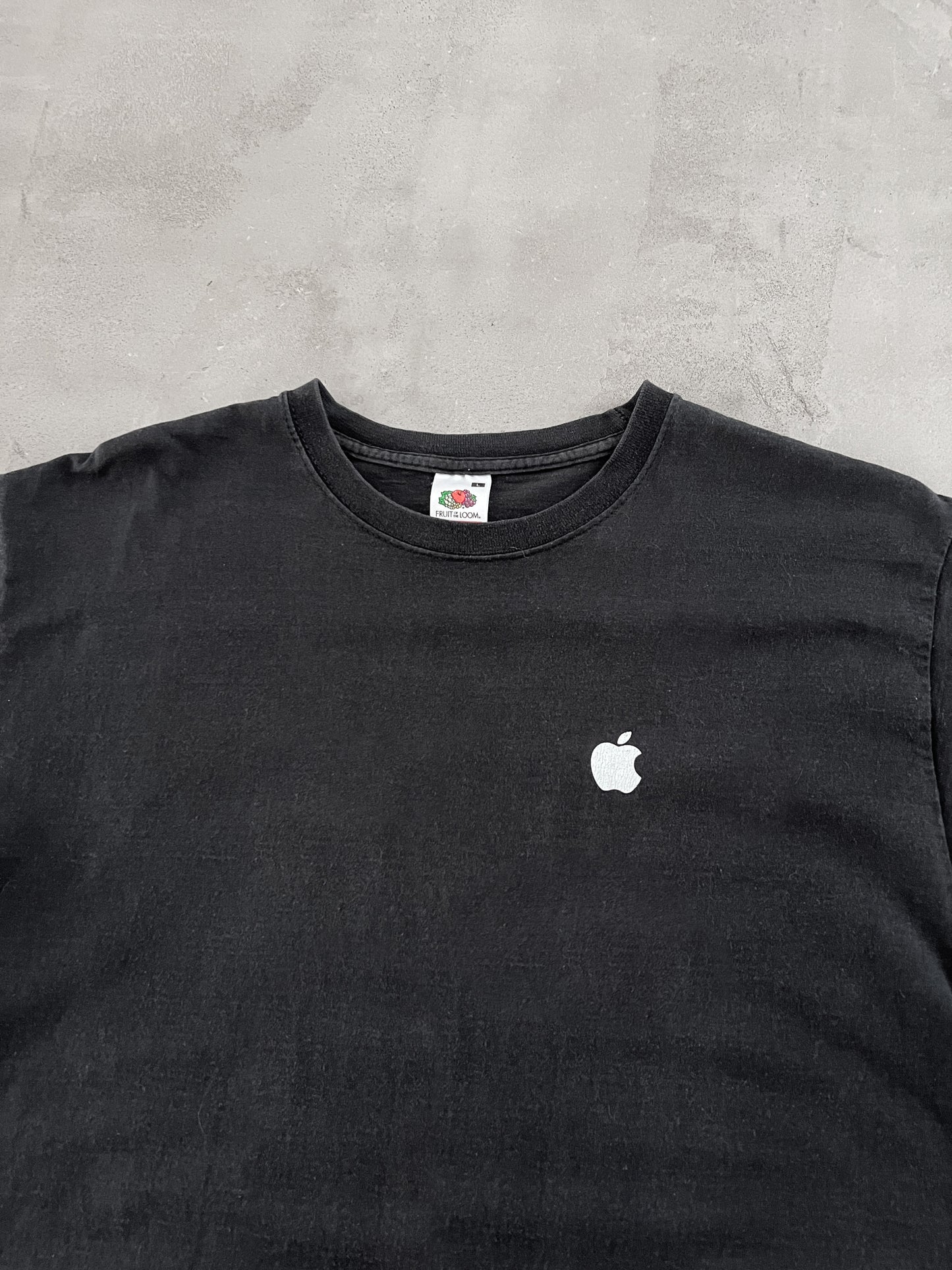 BLACK APPLE PROMO TEE - 2000S - L