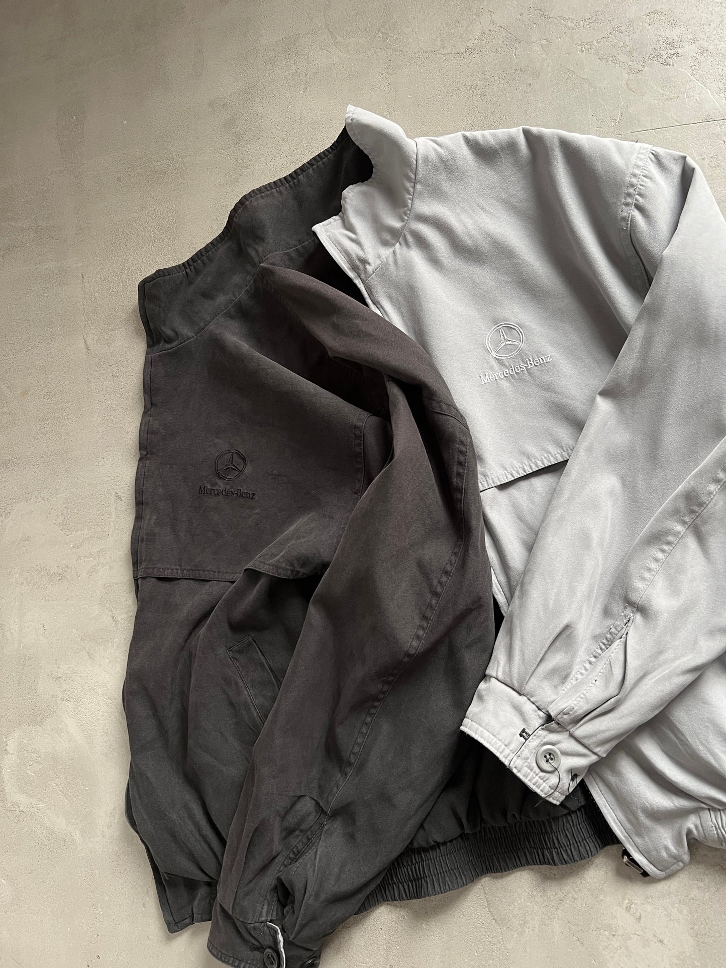 GREY MERCEDES BENZ 2 SIDE JACKET - 1990S - S