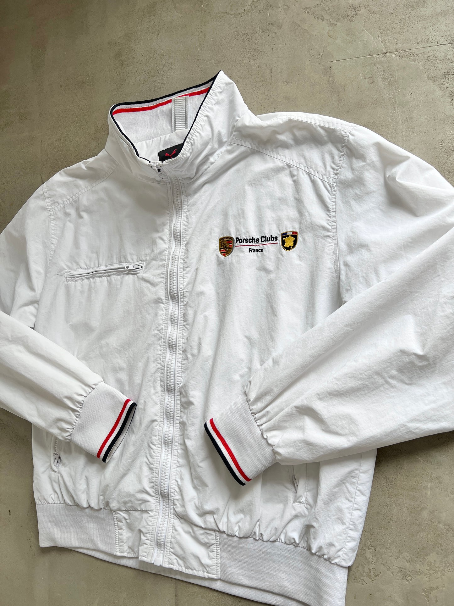 WHITE PORSCHE FRANCE JACKET - 2000S - XL