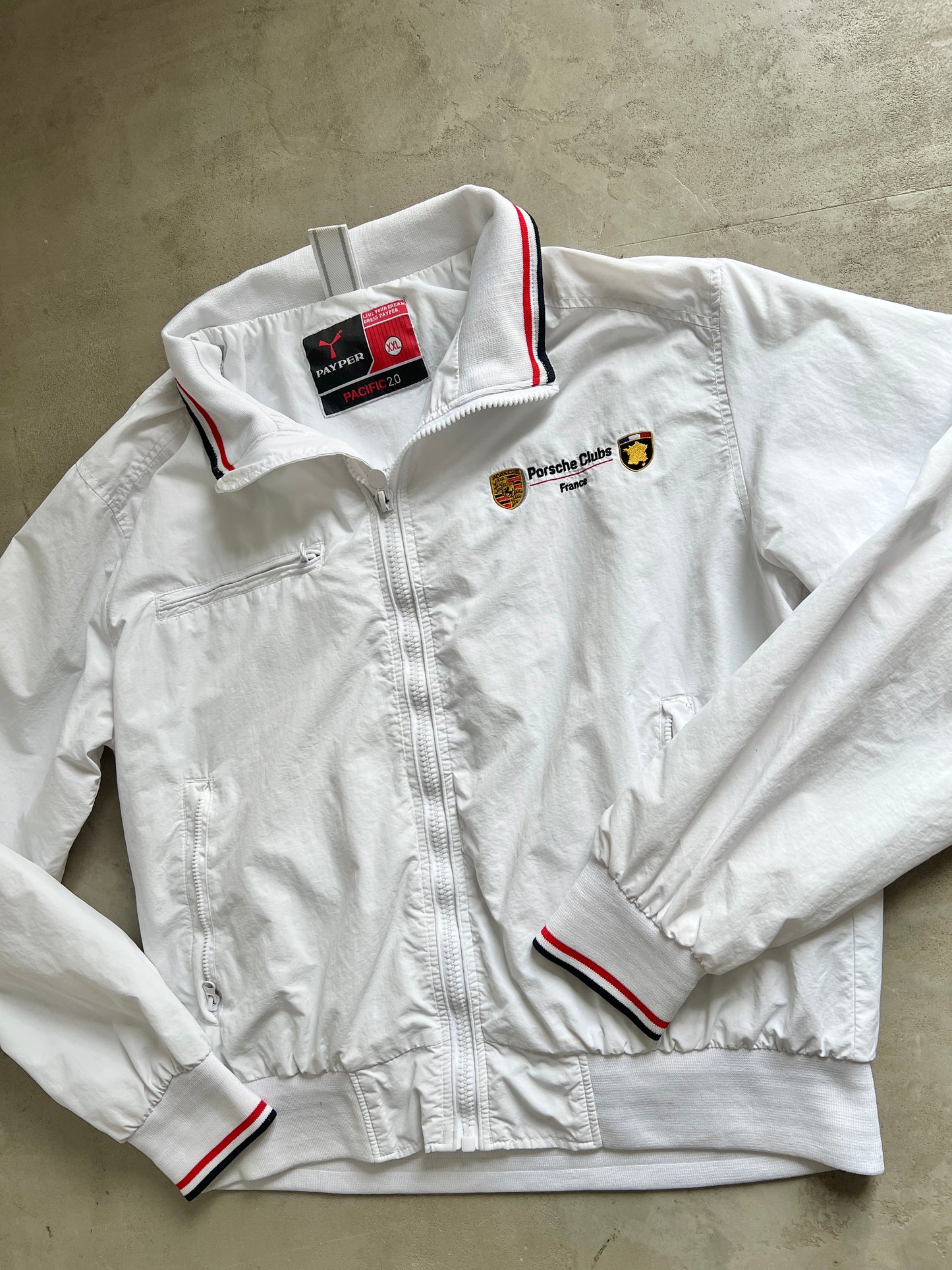 WHITE PORSCHE FRANCE JACKET - 2000S - XL