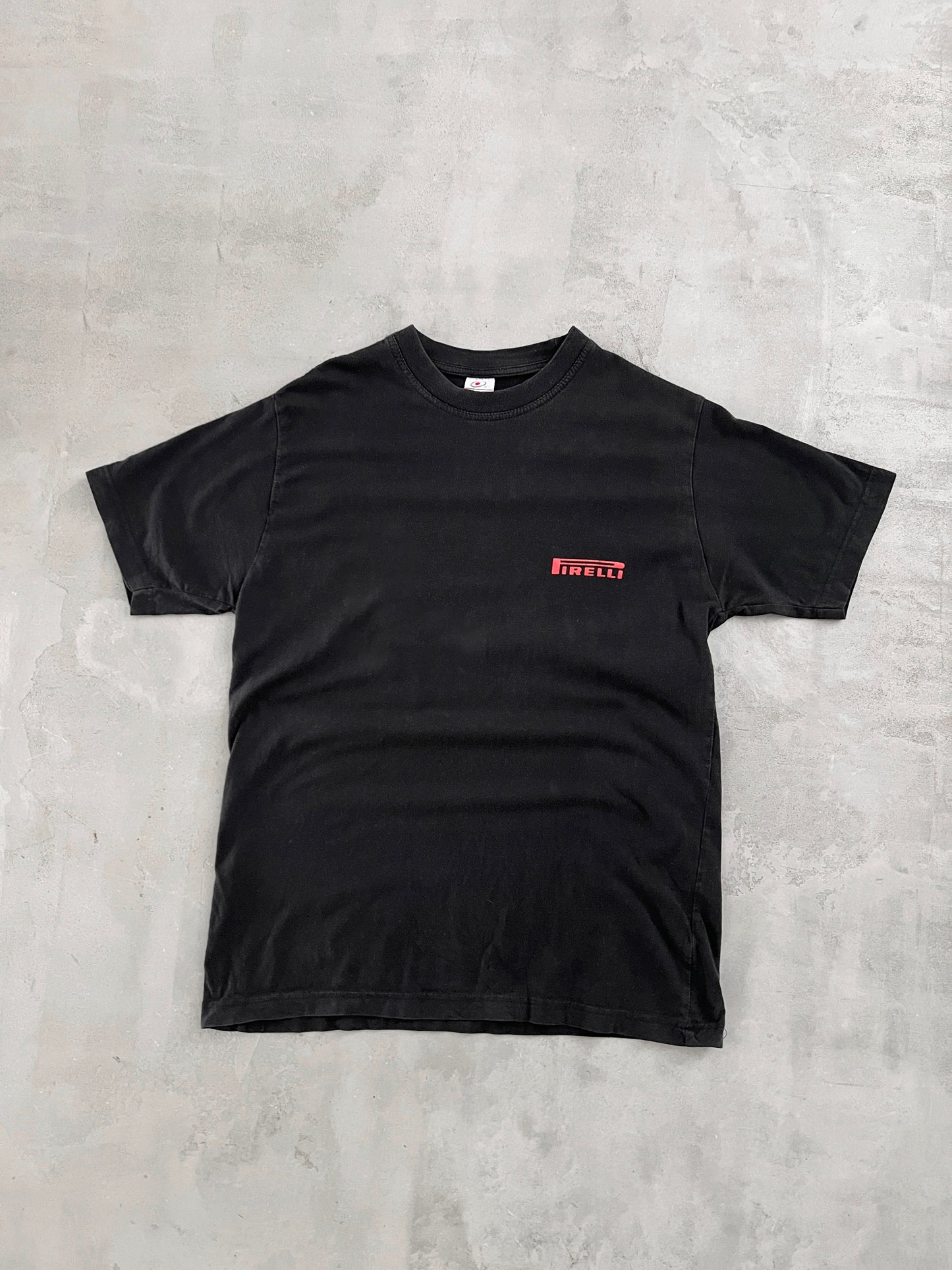 BLACK PIRELLI RACING TEE - 2000S - M
