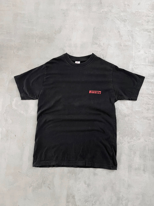 BLACK PIRELLI RACING TEE - 2000S - M