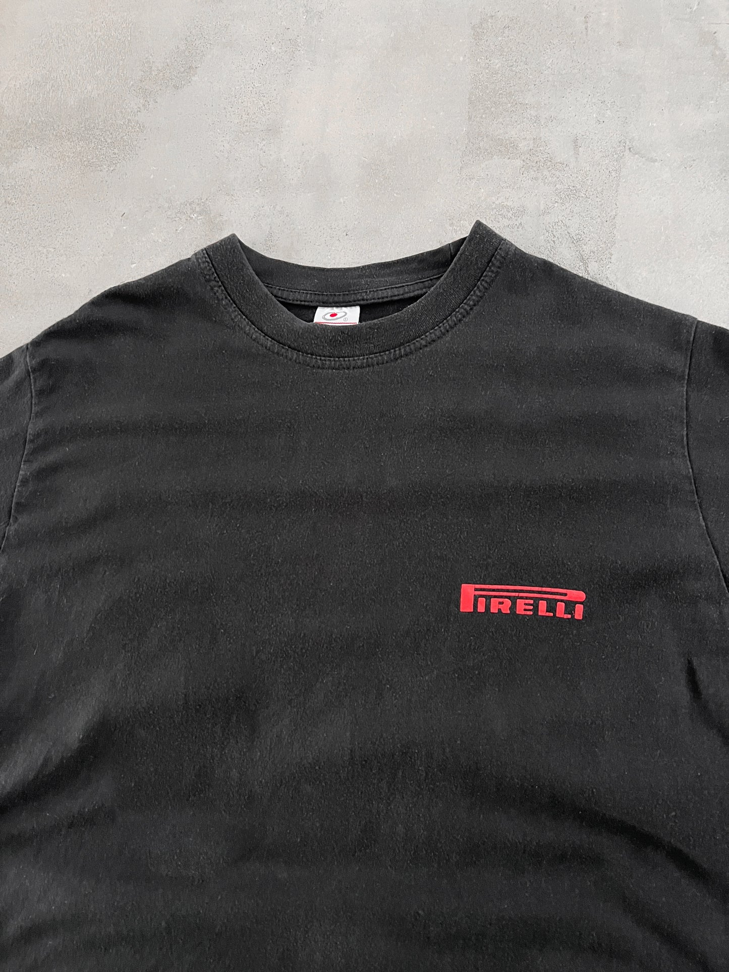 BLACK PIRELLI RACING TEE - 2000S - M