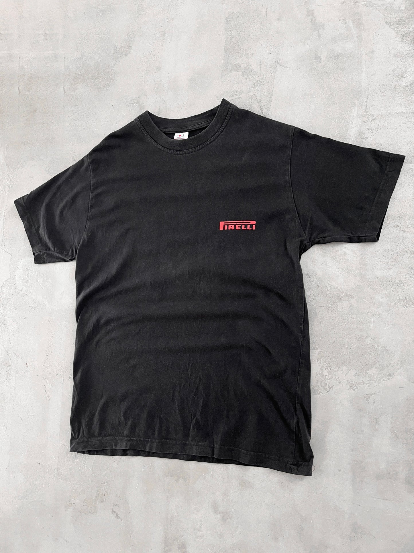 BLACK PIRELLI RACING TEE - 2000S - M