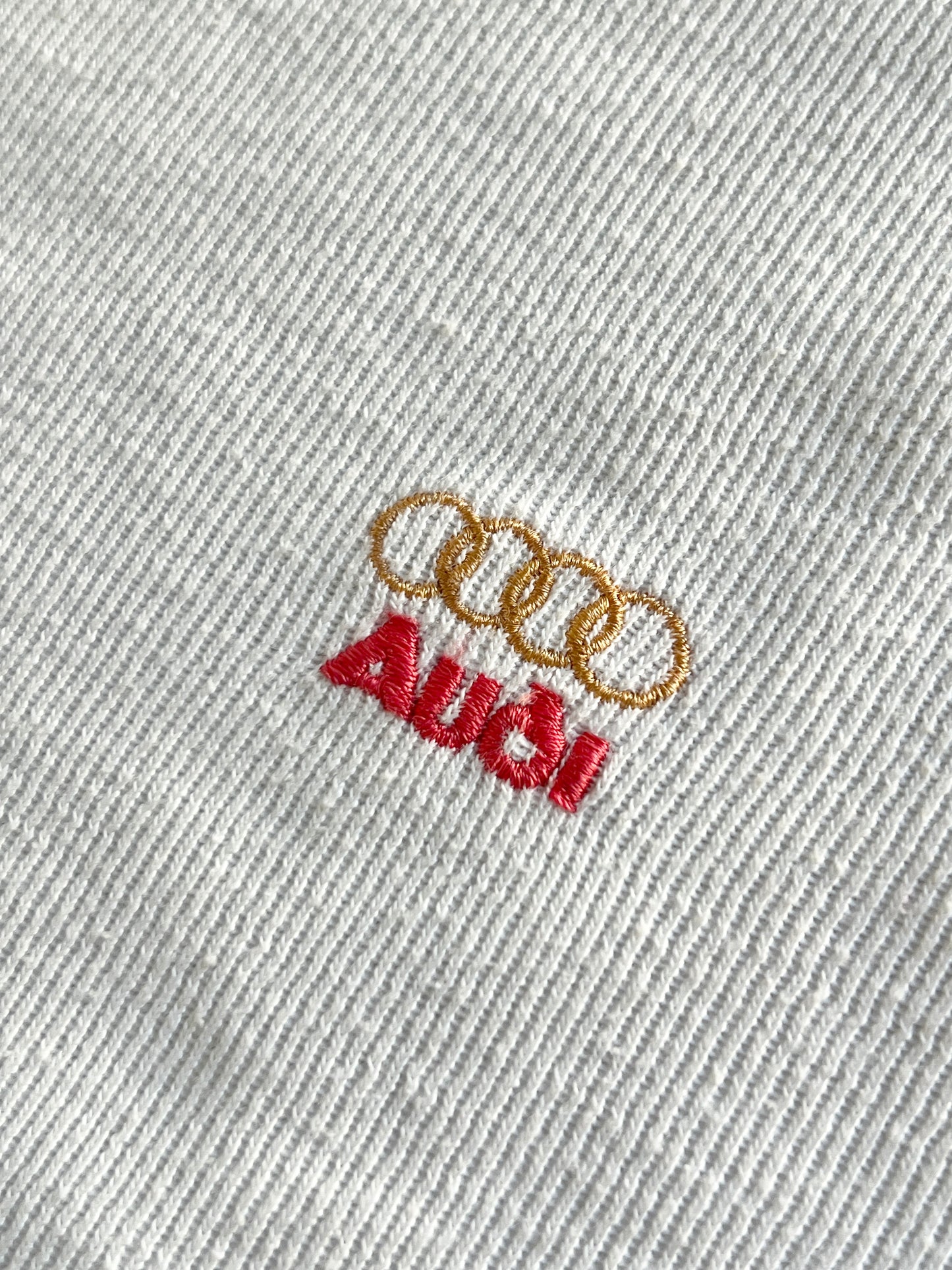 WHITE AUDI SWEATER - 1990S - XS