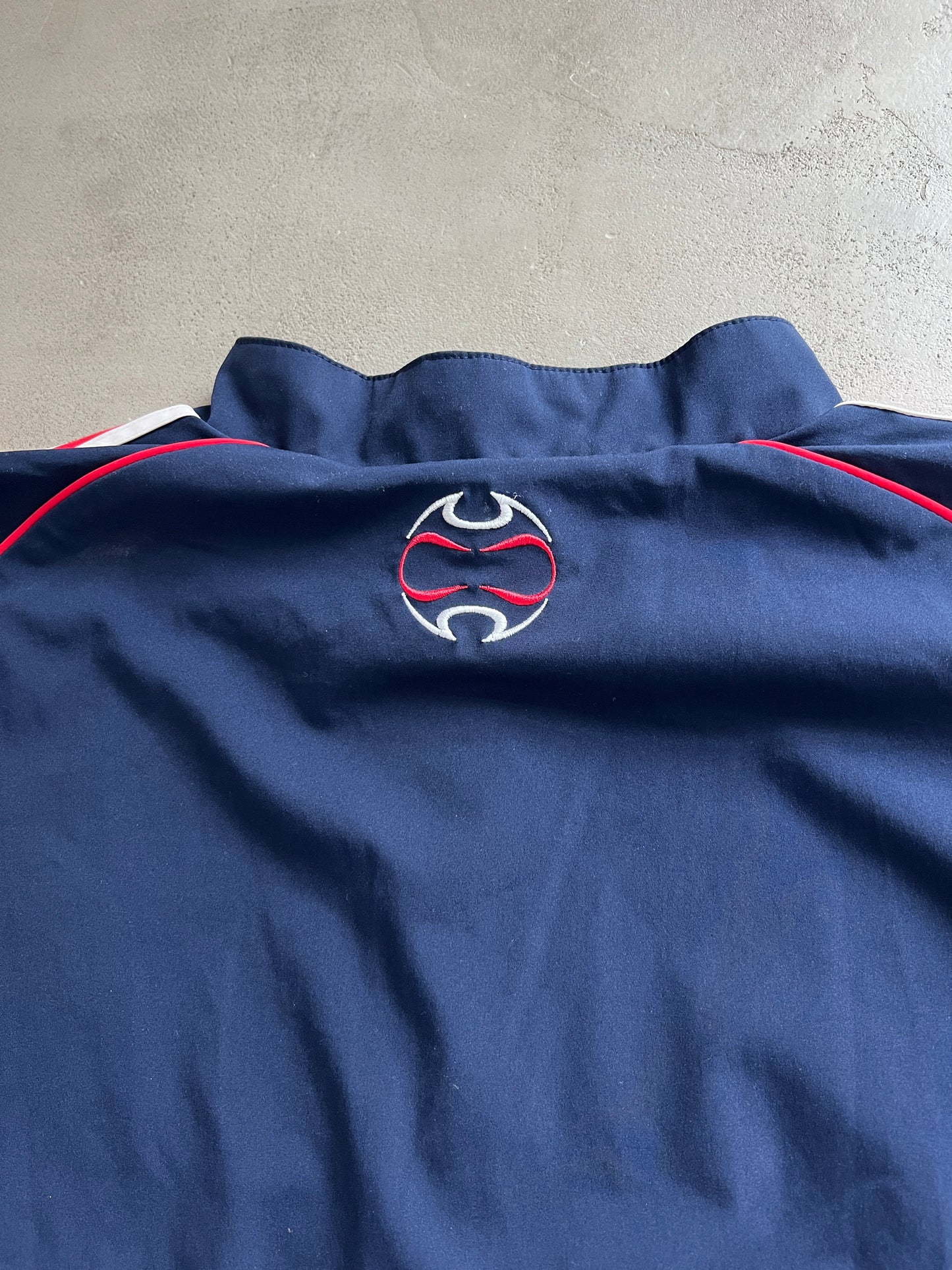 NAVY/RED FRANCE HALFZIP REVERSIBLE - 2000S - XXL