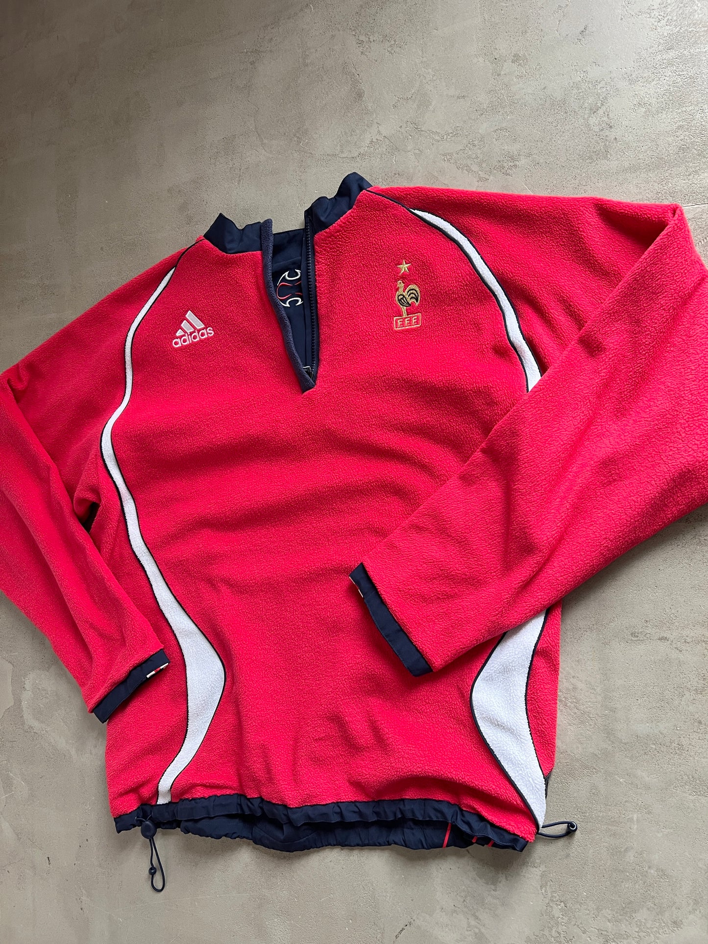 NAVY/RED FRANCE HALFZIP REVERSIBLE - 2000S - XXL