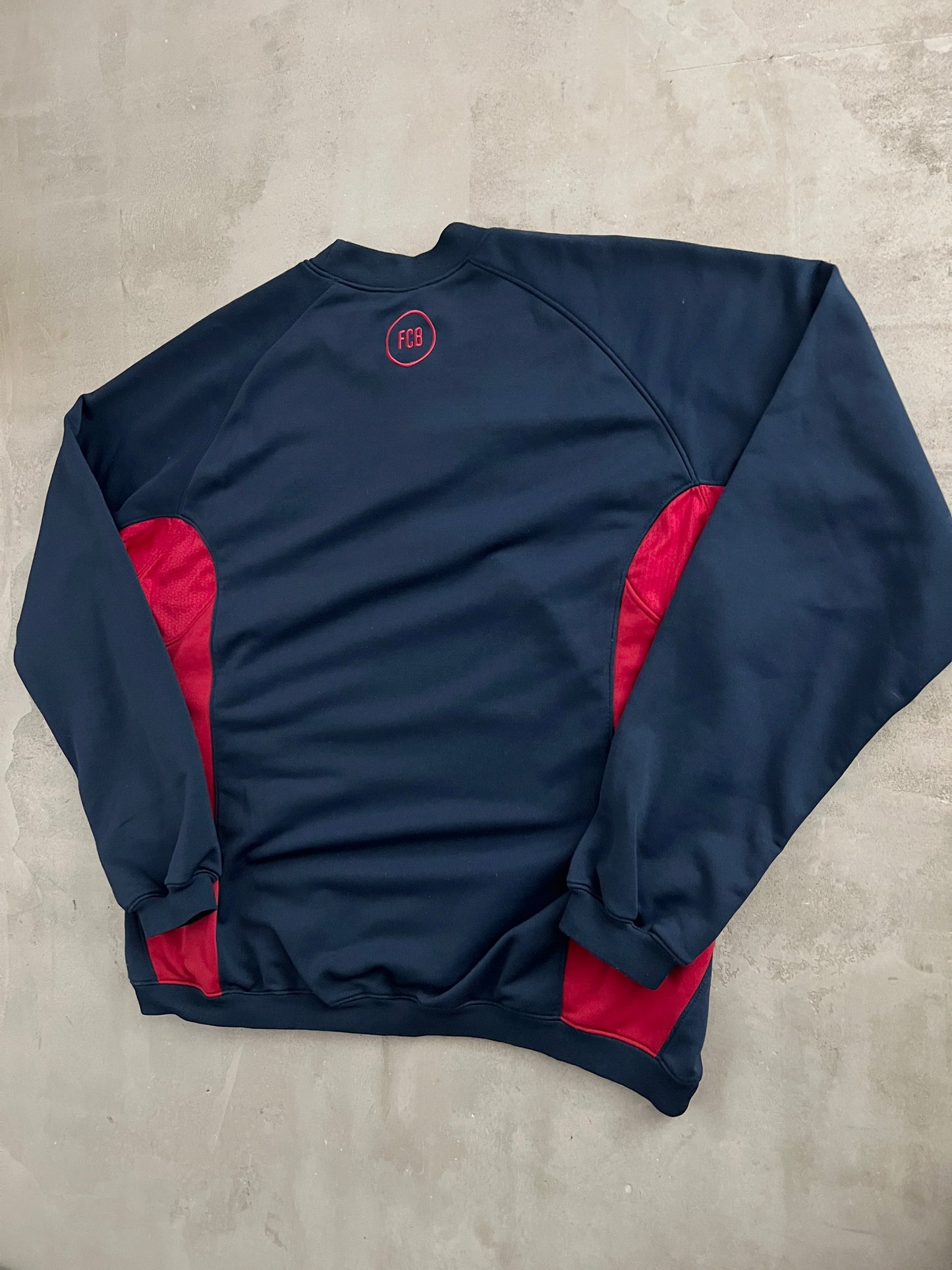 NAVY FC BARCELONA NIKE SWEATER - 2000S - L