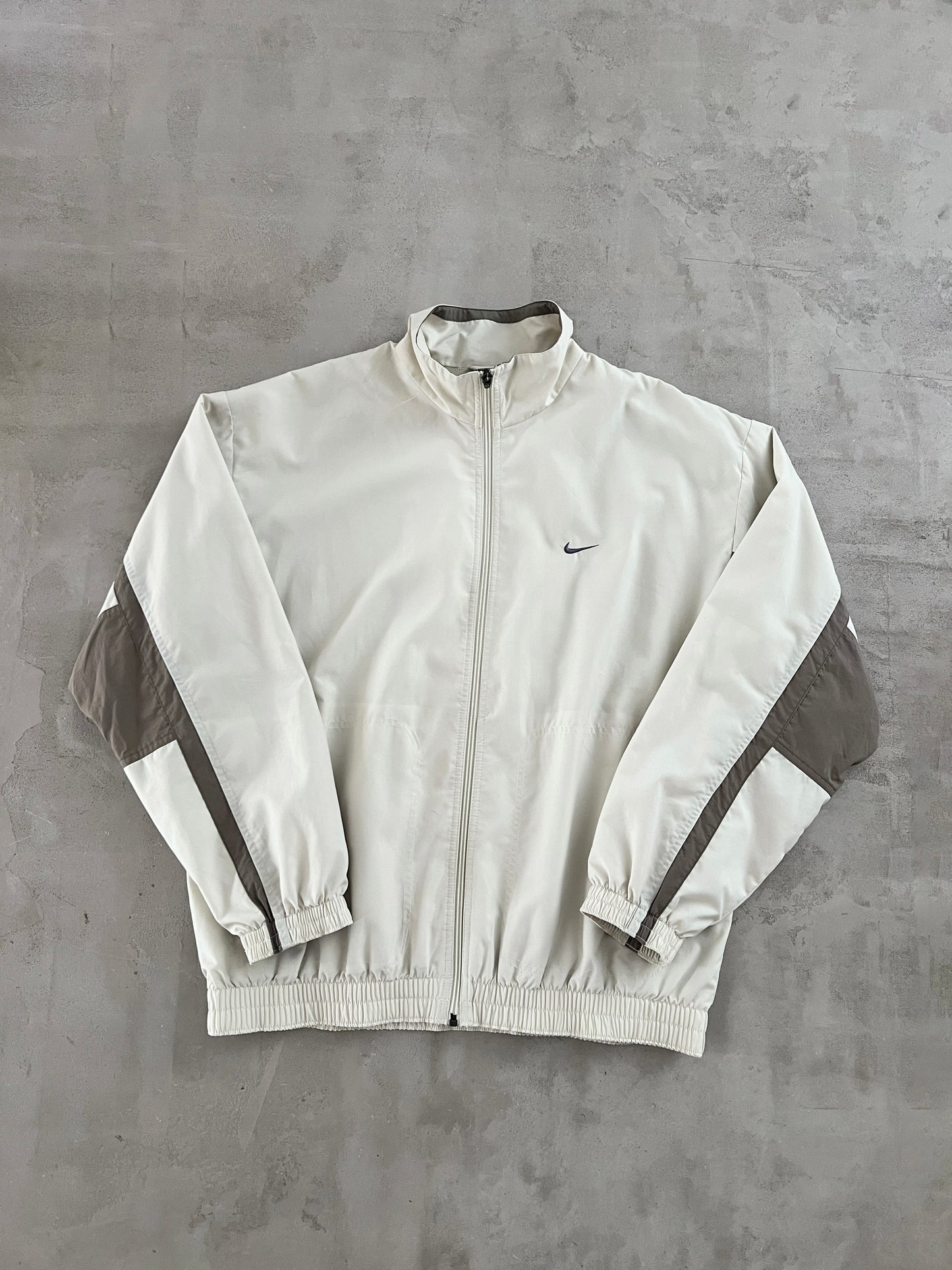 CREME NIKE TRACK JACKET - 1990S - L/M