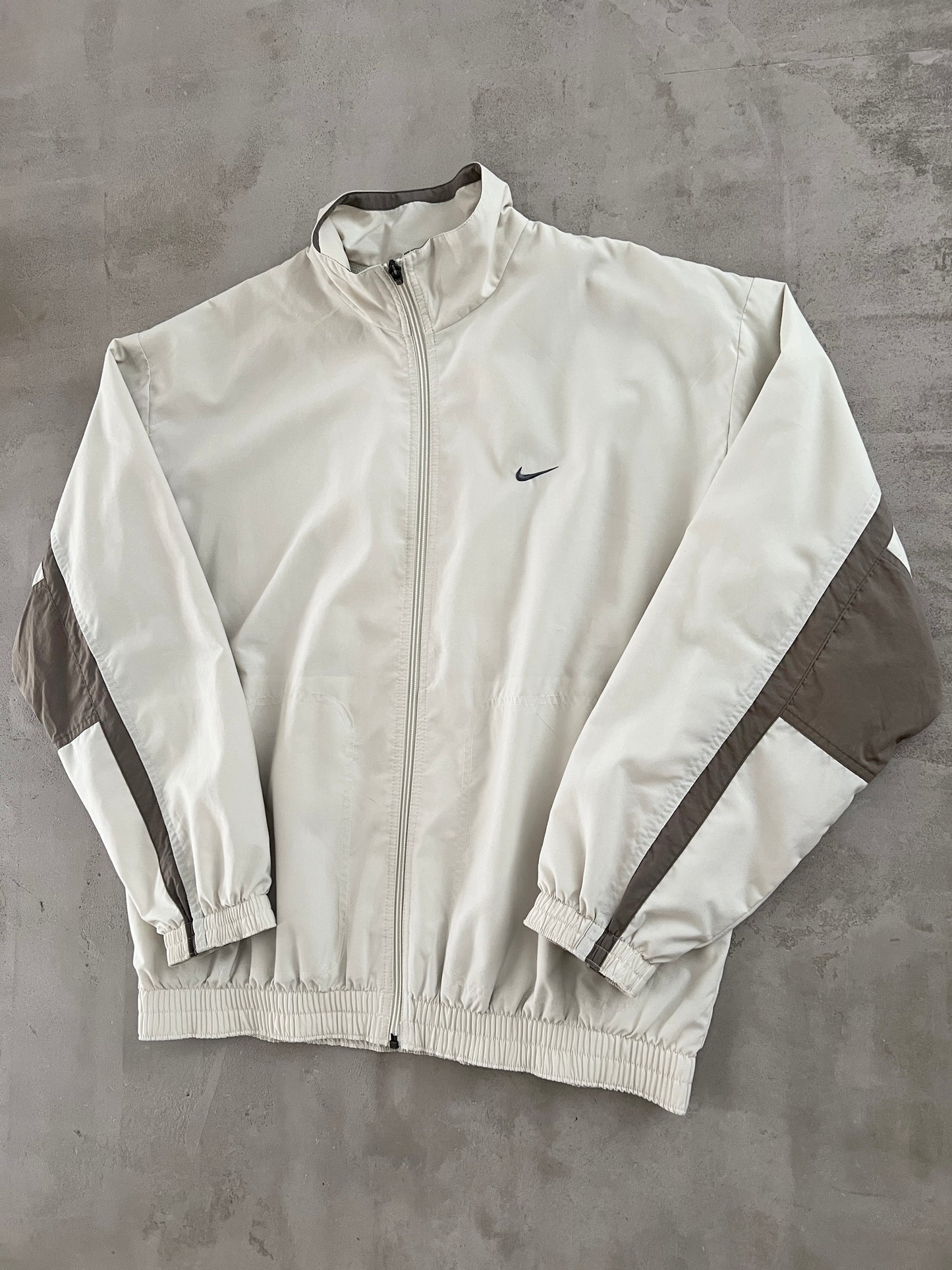 CREME NIKE TRACK JACKET - 1990S - L/M