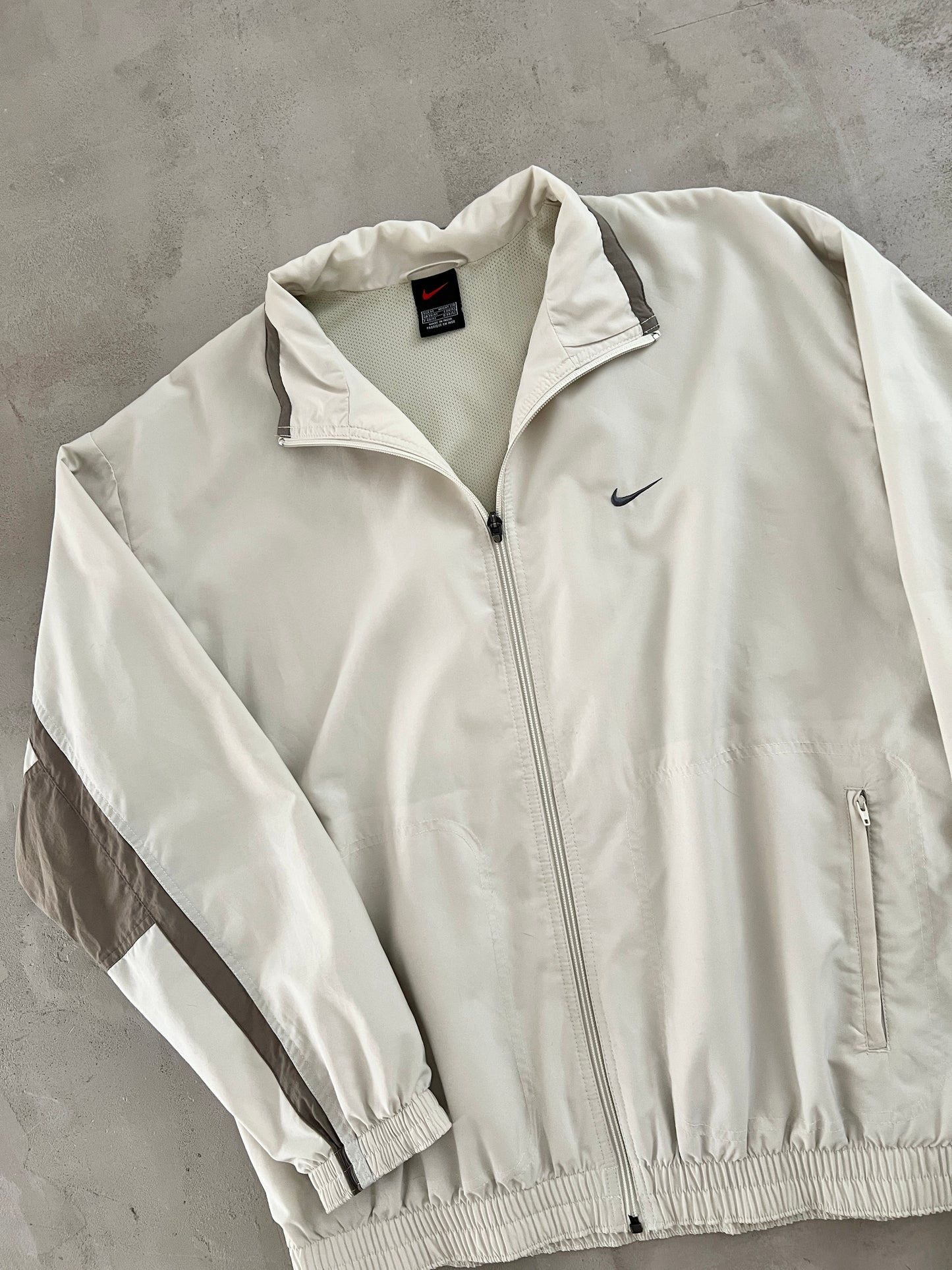 CREME NIKE TRACK JACKET - 1990S - L/M