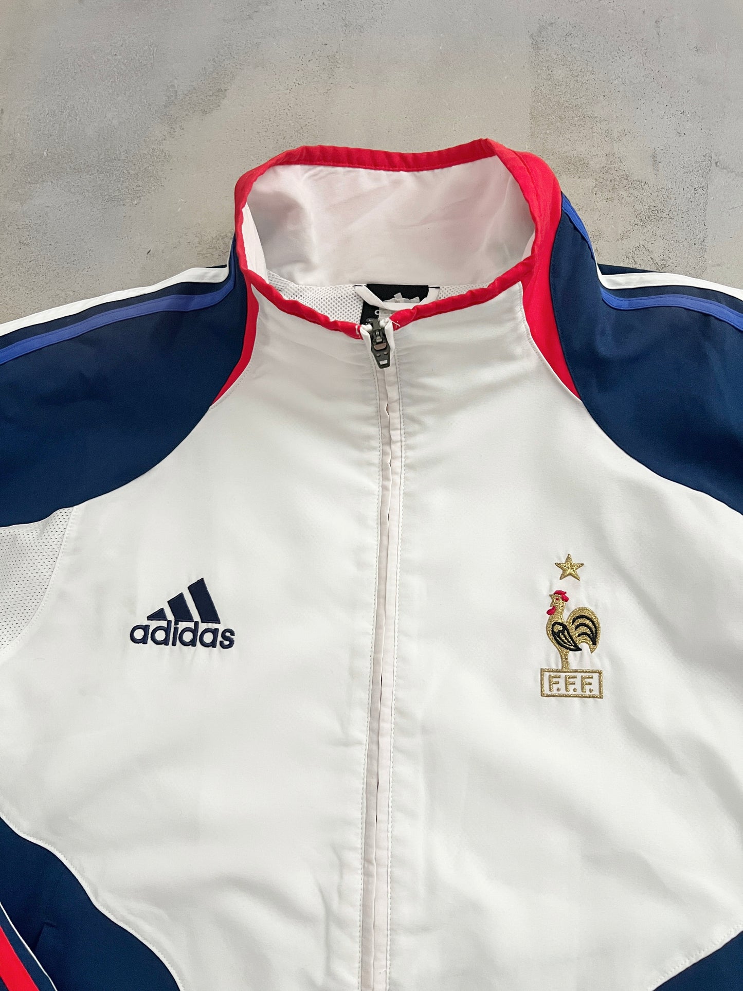 WHITE FRANCE TRACK JACKET - 2000S - XL/L