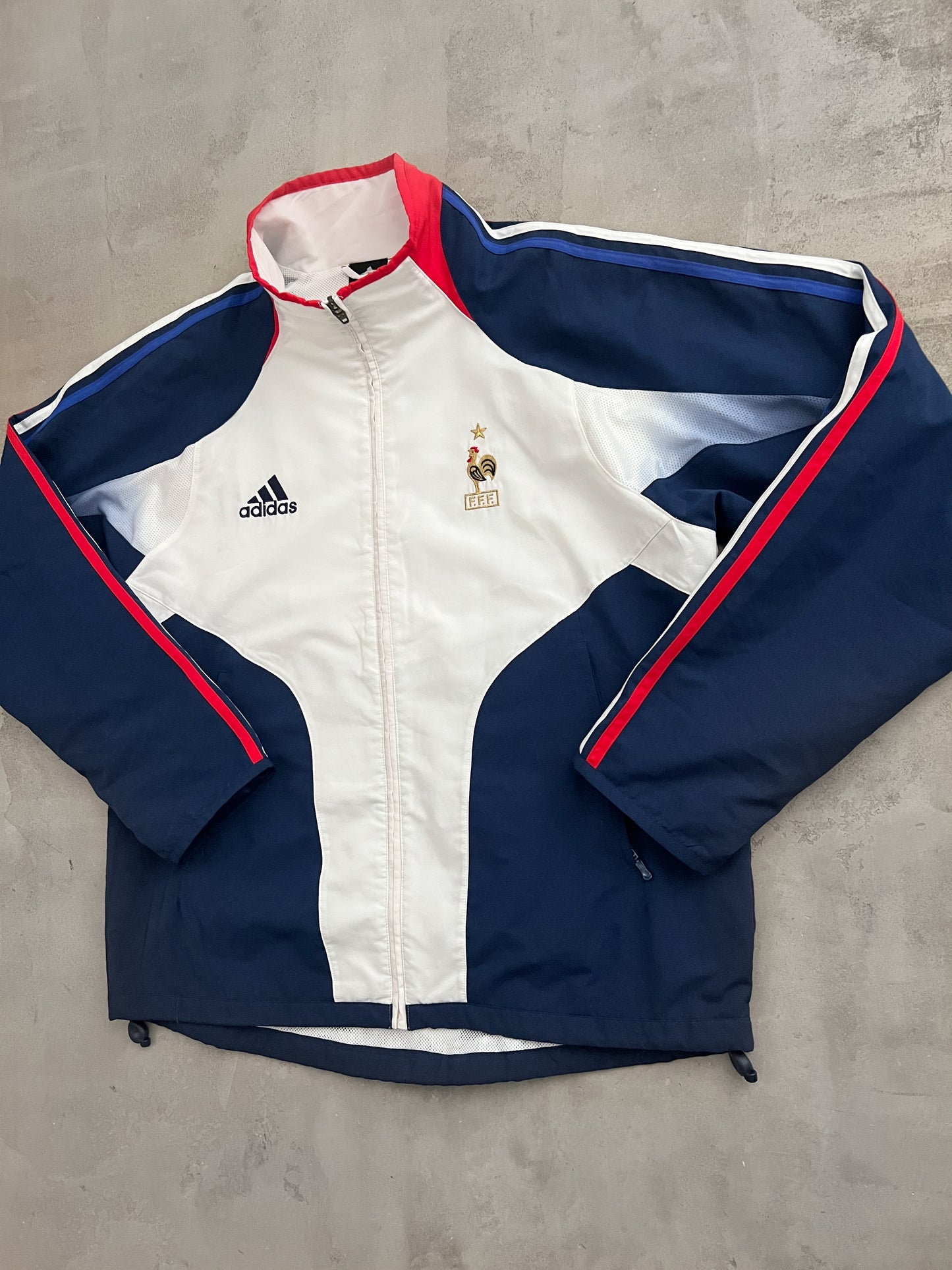 WHITE FRANCE TRACK JACKET - 2000S - XL/L