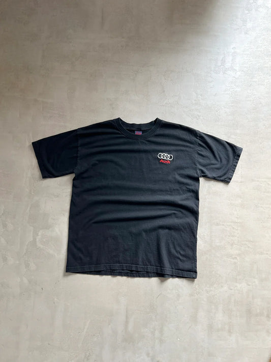 BLACK AUDI TEE - 1990S - L
