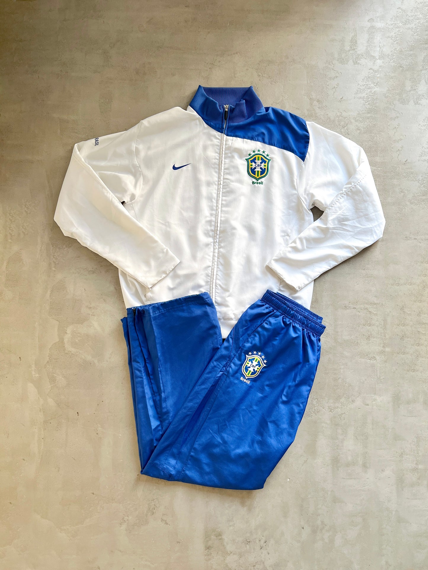 BLUE BRAZIL NIKE TRACK PANTS - 2000S - M/L