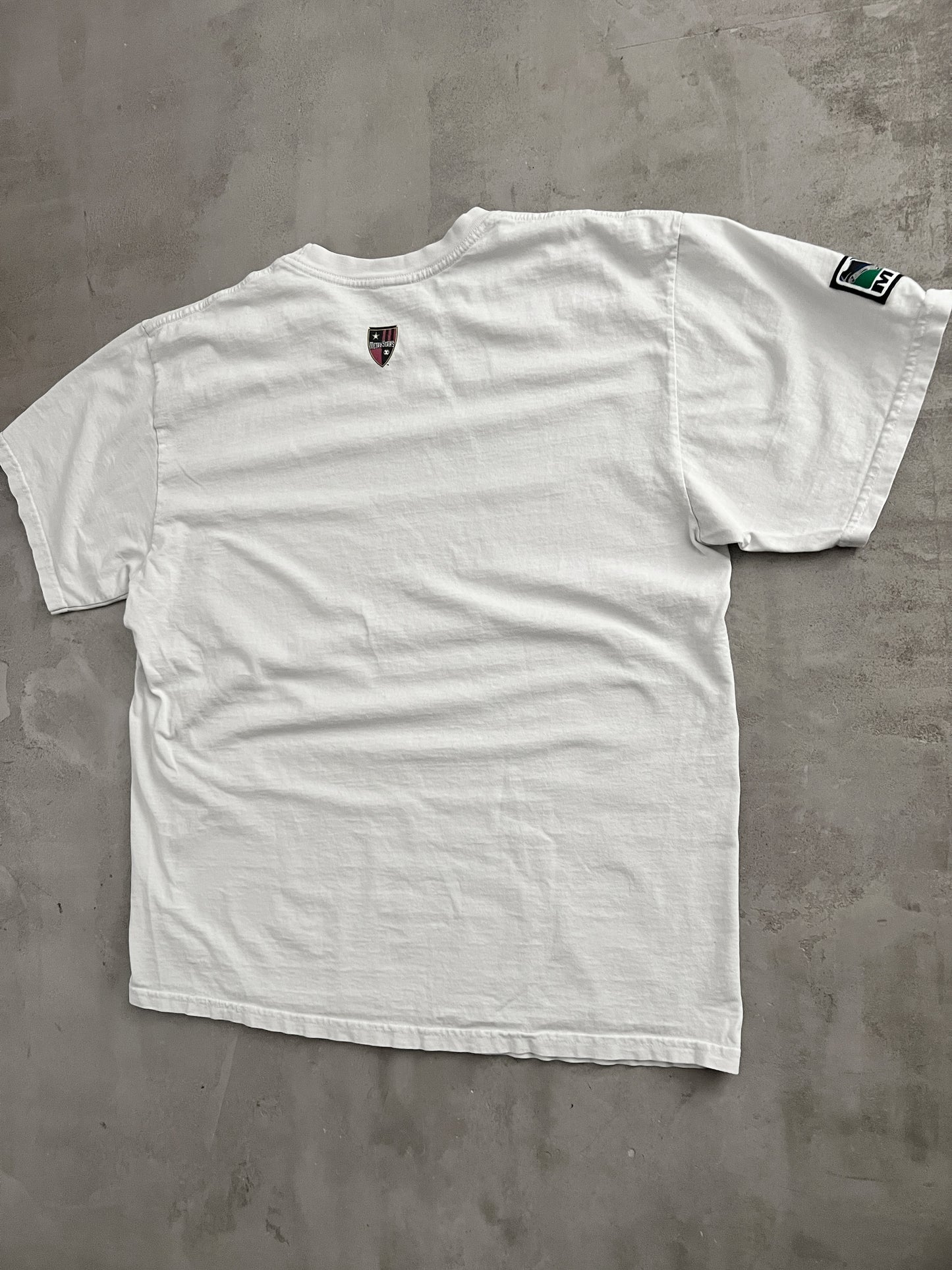 WHITE NIKE FOOTBALL MLS TEE - 1990S - L