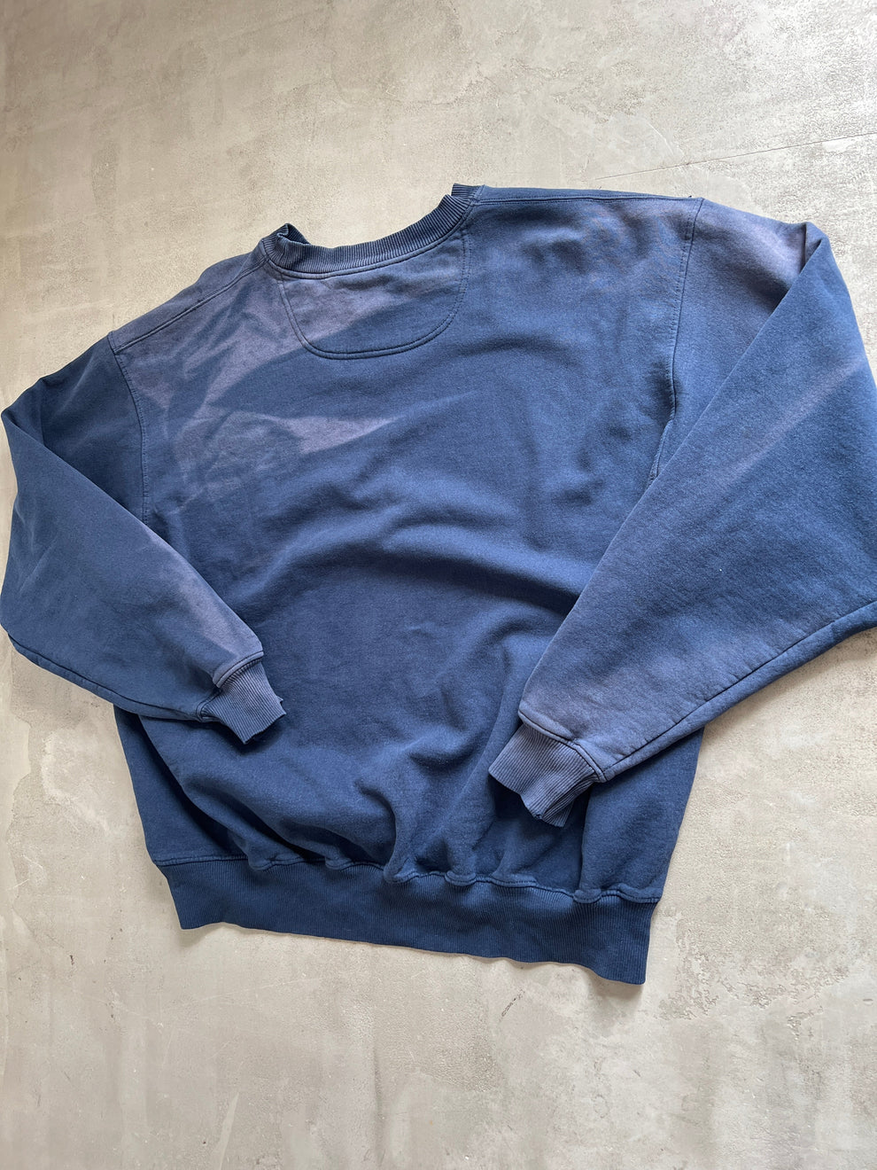 FADED NAVY CHAMPION SWEATER - 1990S - XL/L
