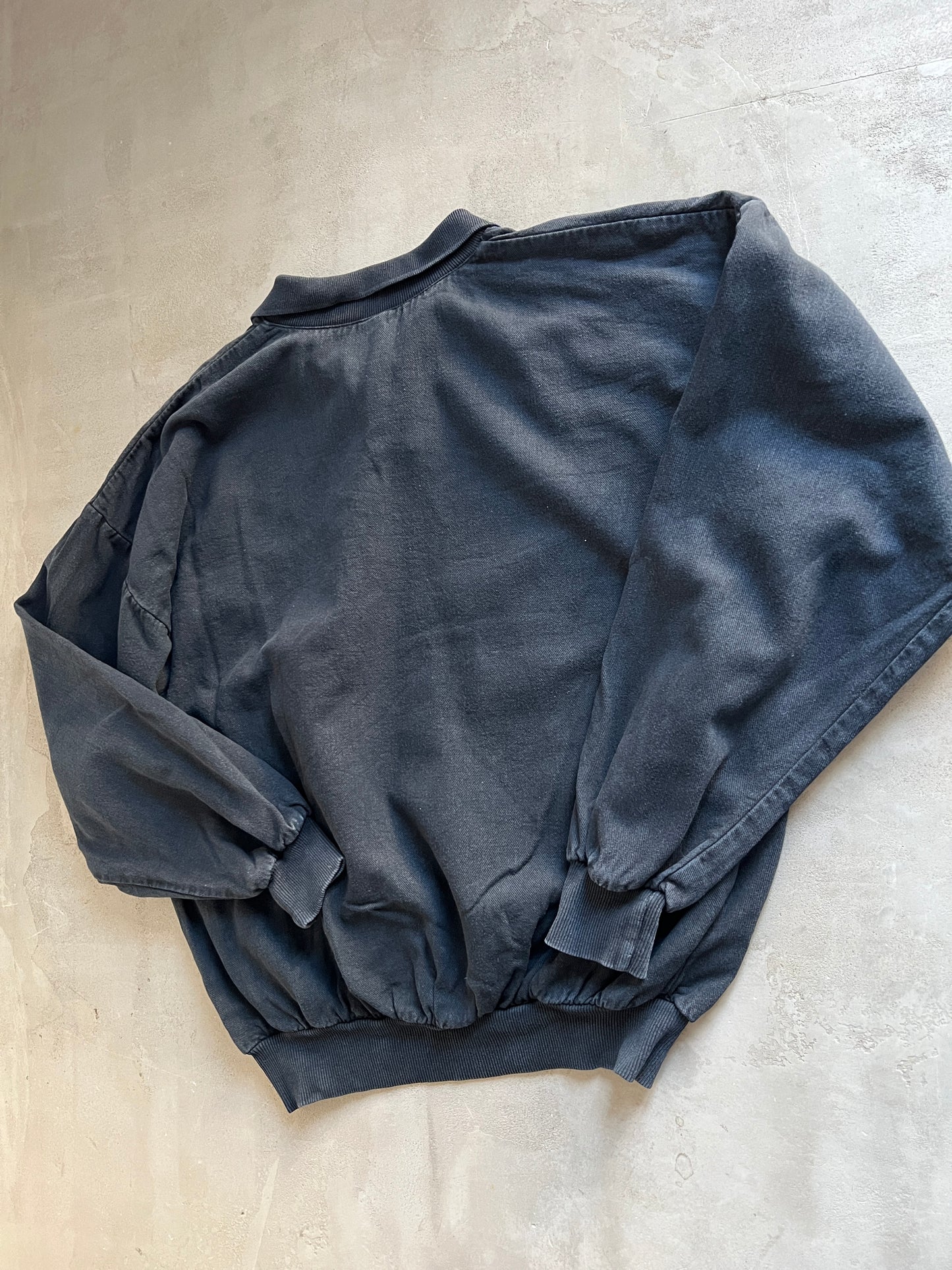 FADED BLACK MERCEDES BENZ SWEATER - 1990S - L