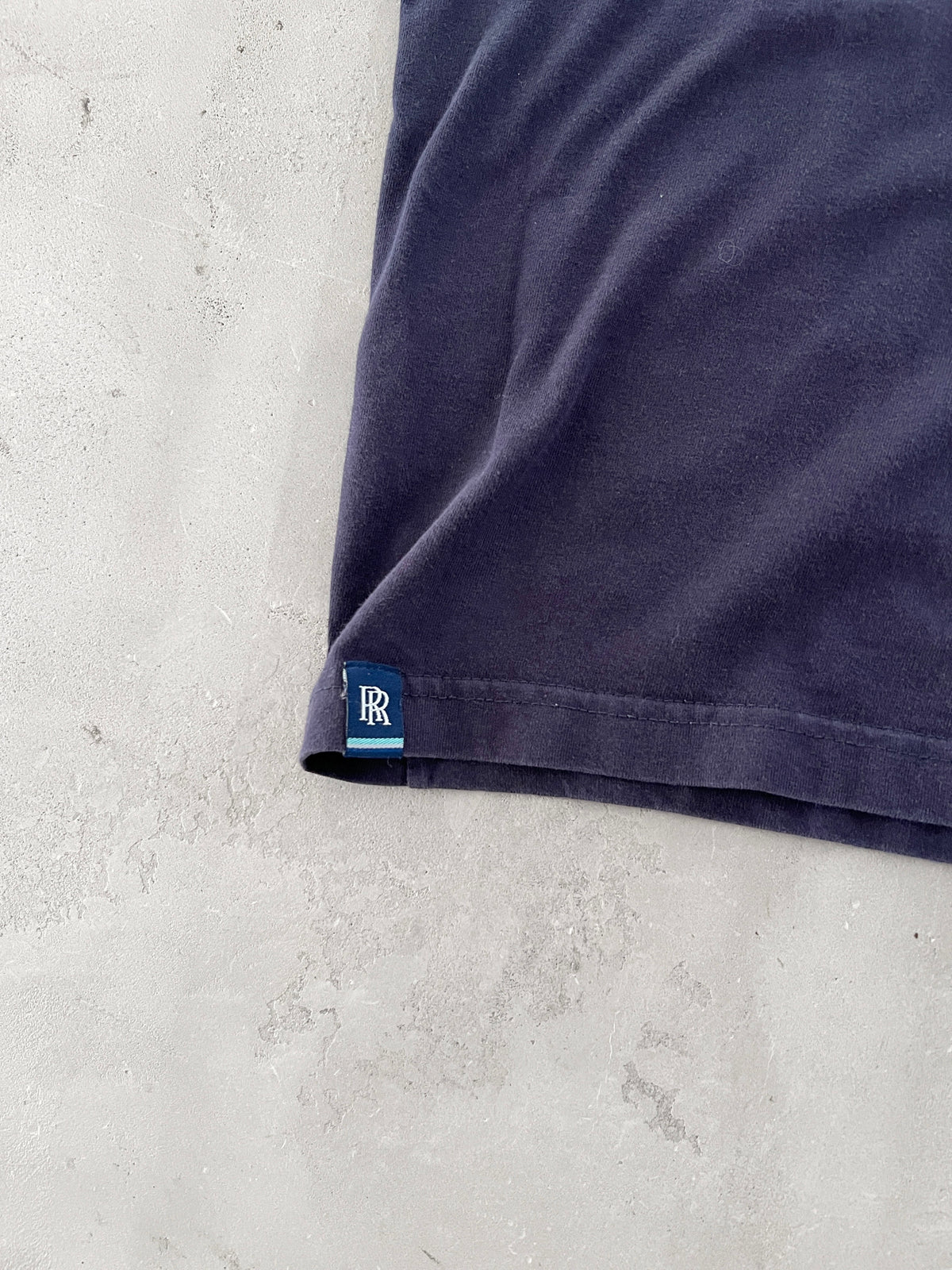 FADED NAVY ROLLS ROYCE TEE - 1990S - L/XL