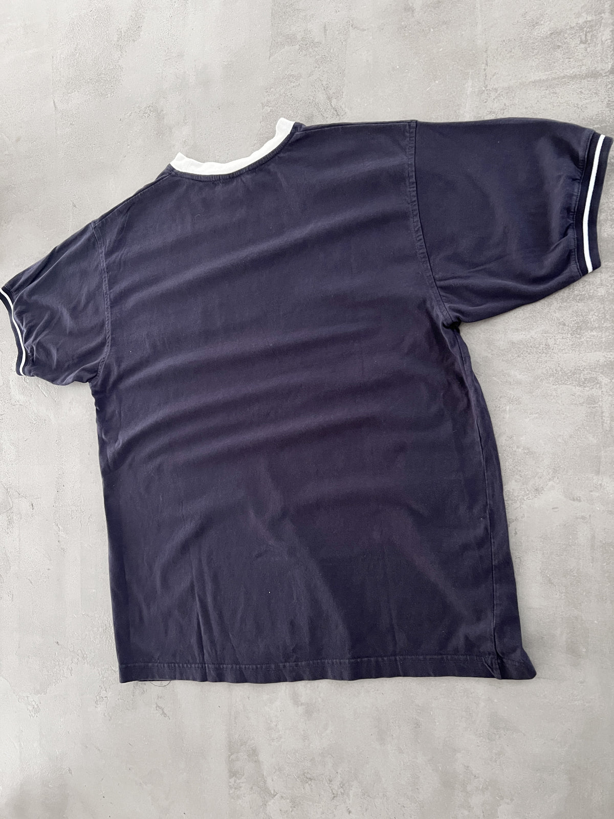 FADED NAVY ROLLS ROYCE TEE - 1990S - L/XL
